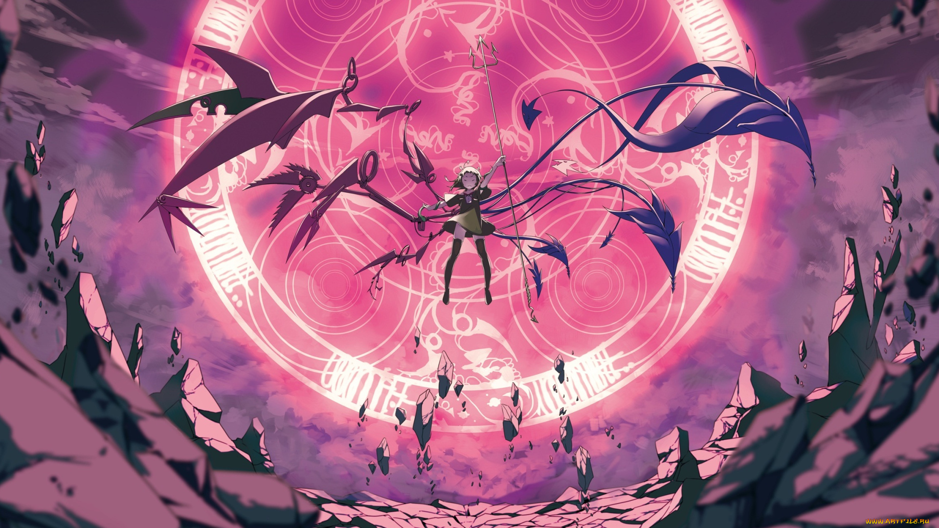 аниме, touhou, houjuu, nue, девочка, namauni, арт