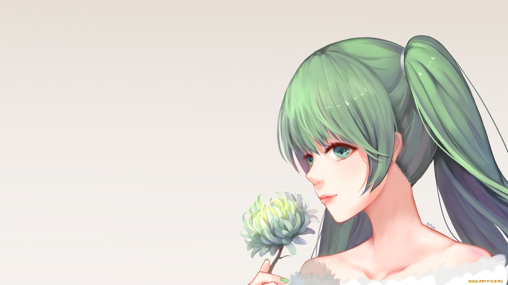 аниме, vocaloid, взгляд, девушки, фон