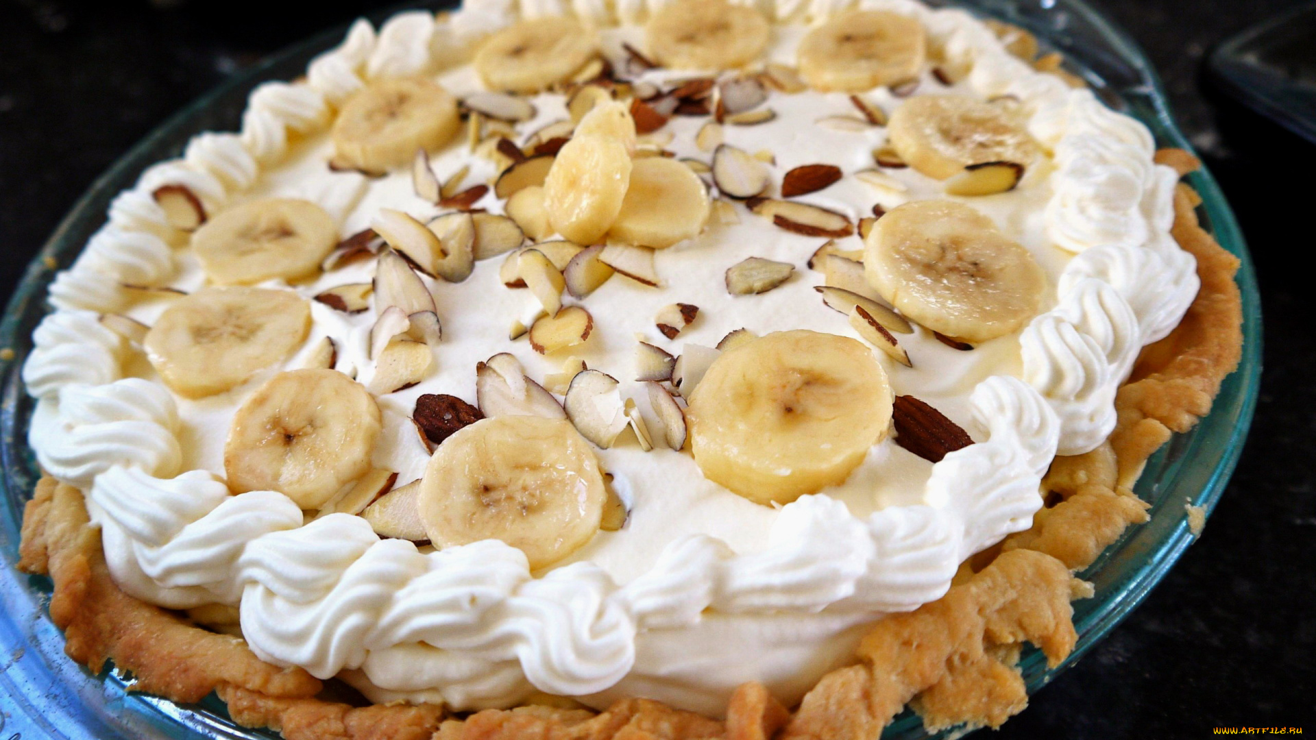 еда, пироги, бананы, banana, cream, pie