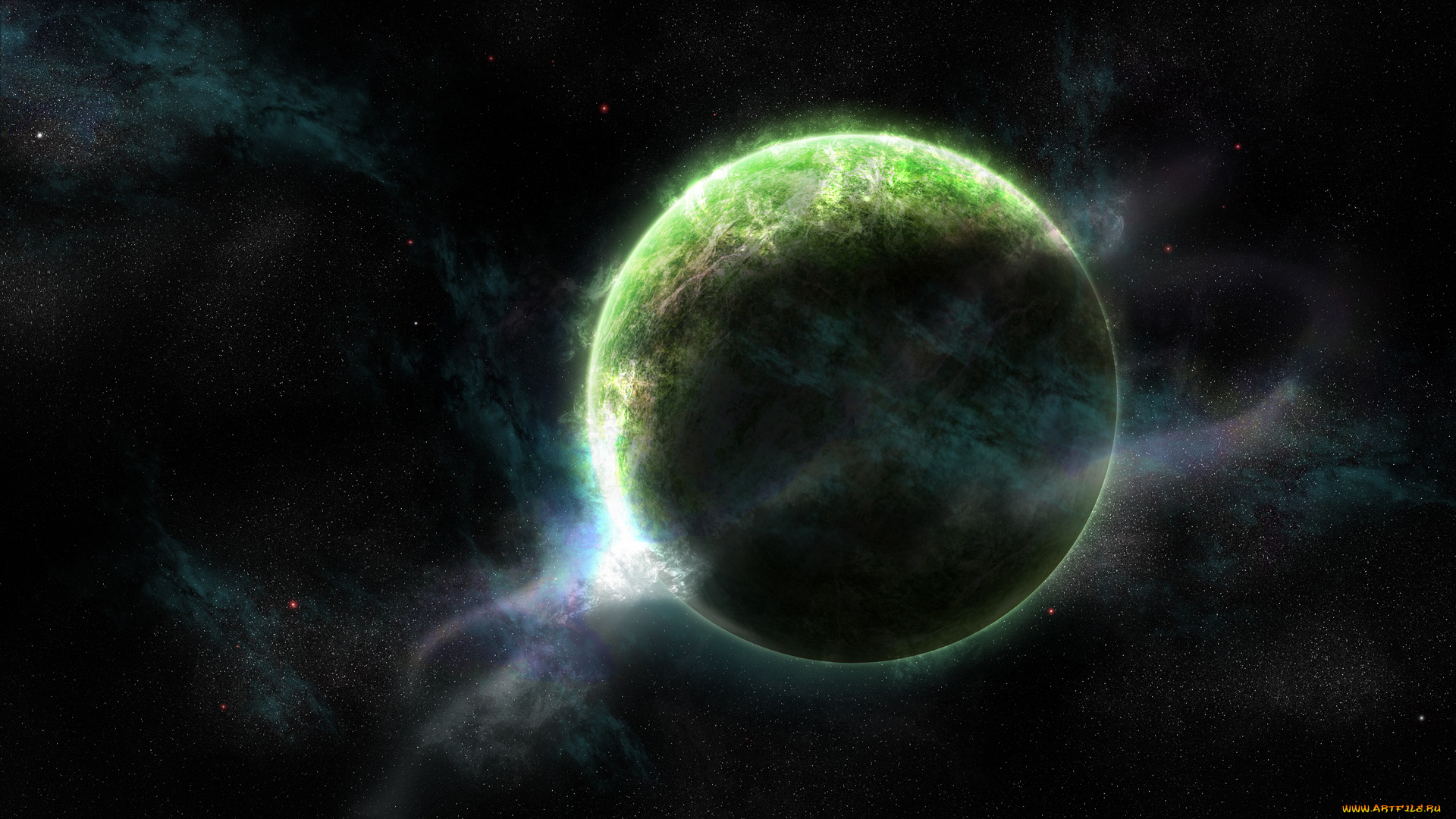 космос, арт, планета, вселенная, галактика