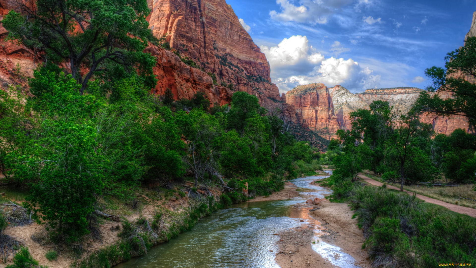 природа, реки, озера, река, лес, горы