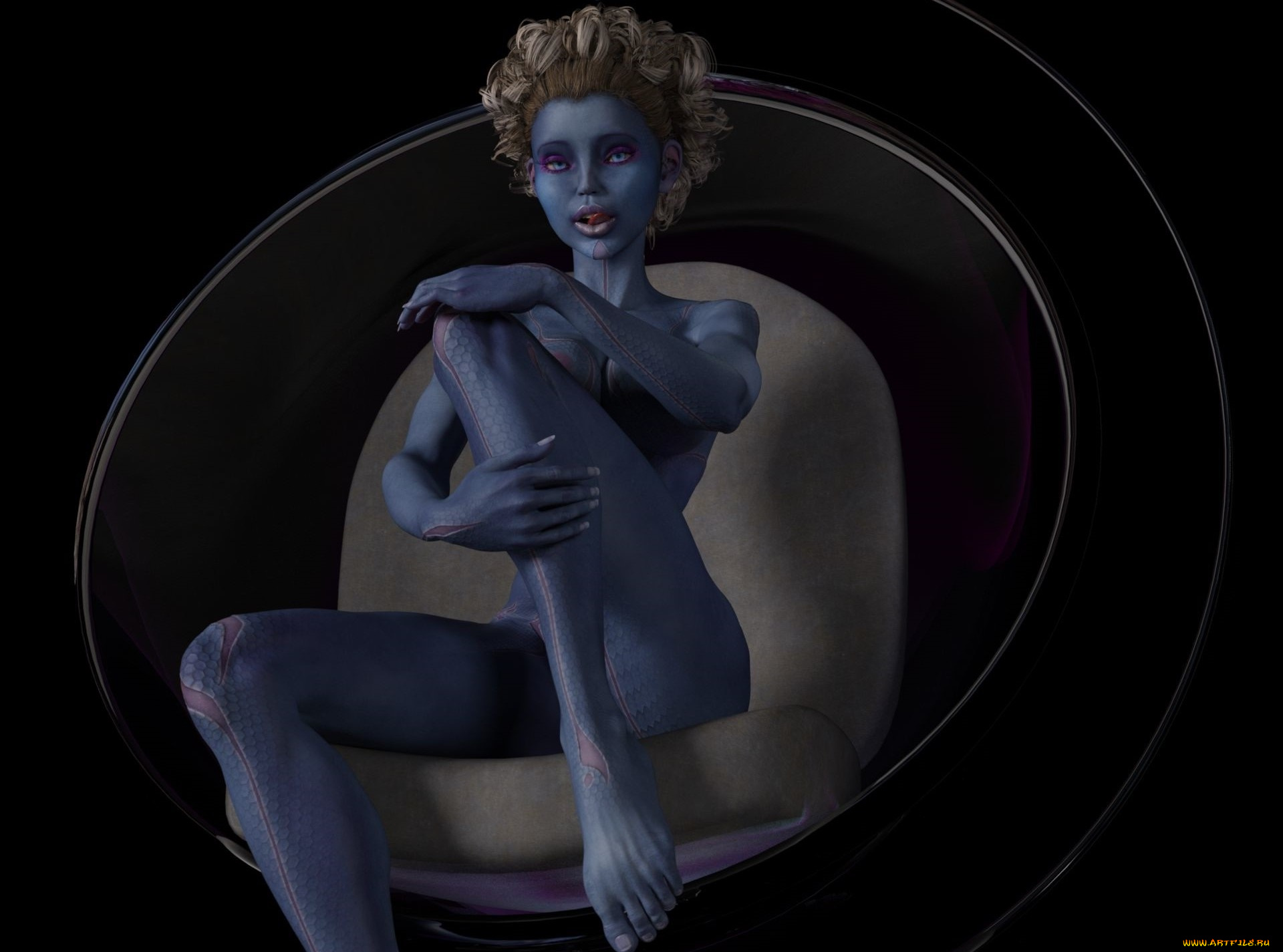 3д, графика, существа, , creatures, взгляд, фон, девушка