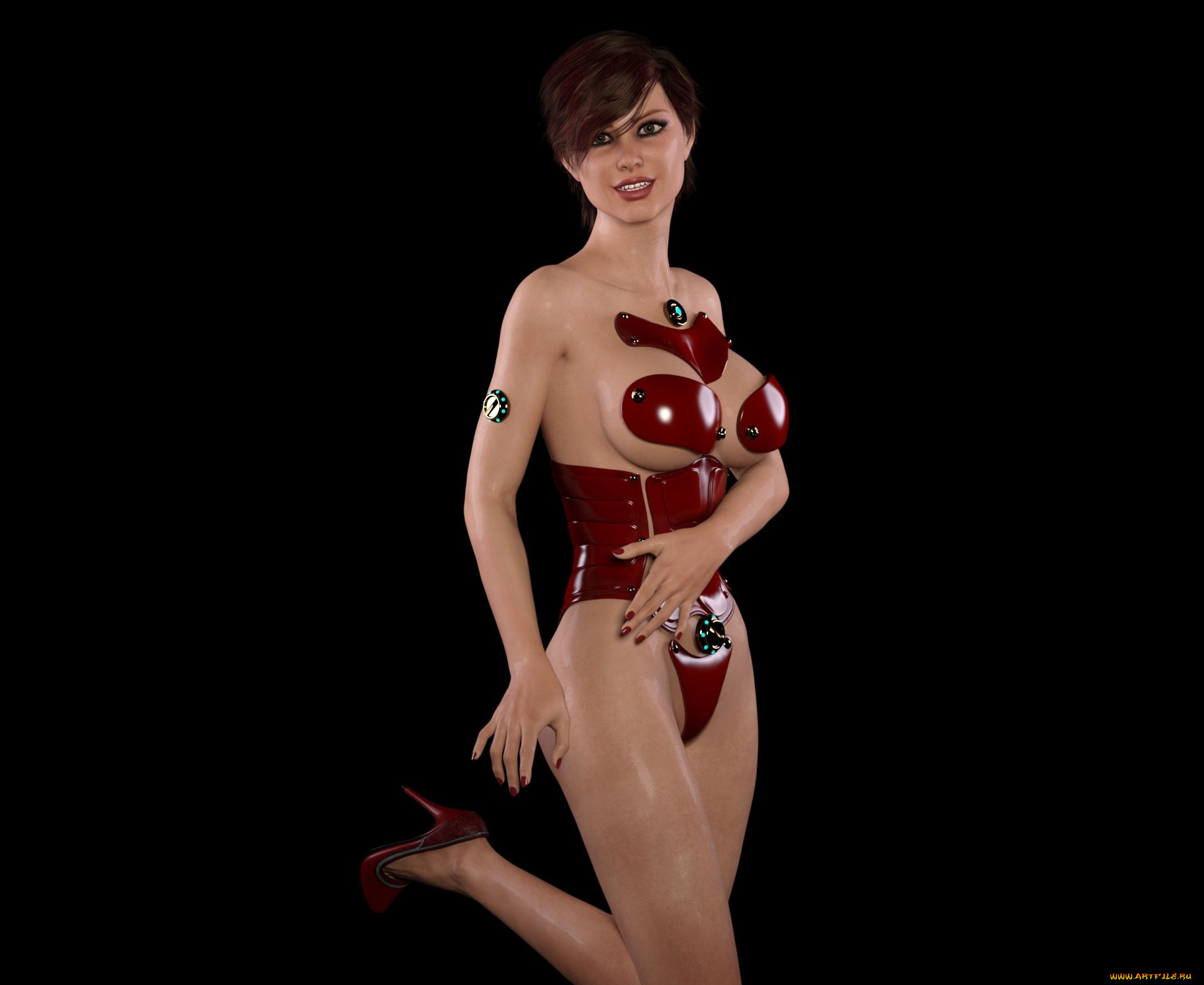 3д, графика, фантазия, , fantasy, фон, взгляд, девушка