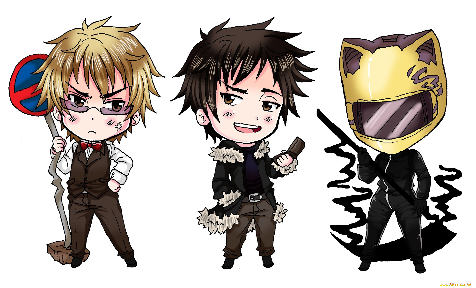 аниме, durarara, шизуо, хейваджима, селти, изая, орихара, парни