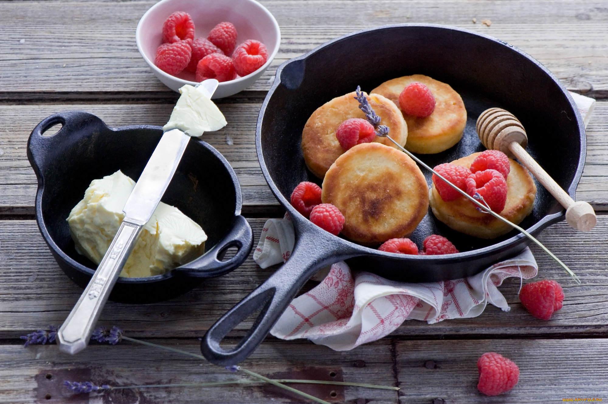 еда, блины, , оладьи, малина