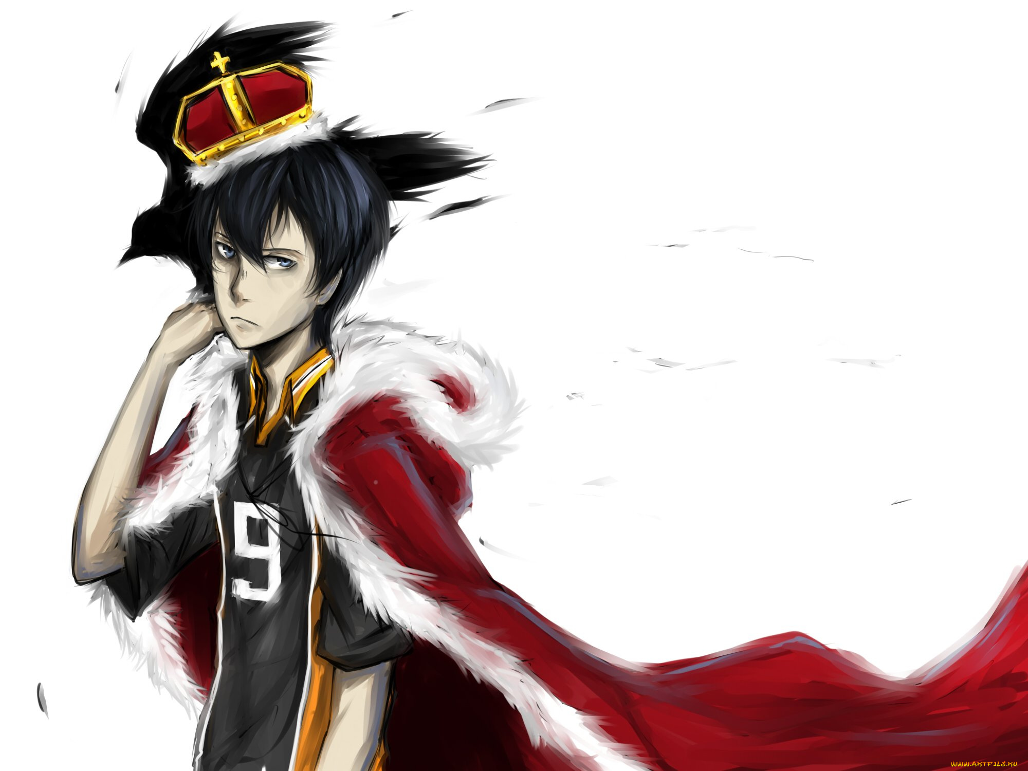 аниме, haikyuu, парень, волейбол, арт