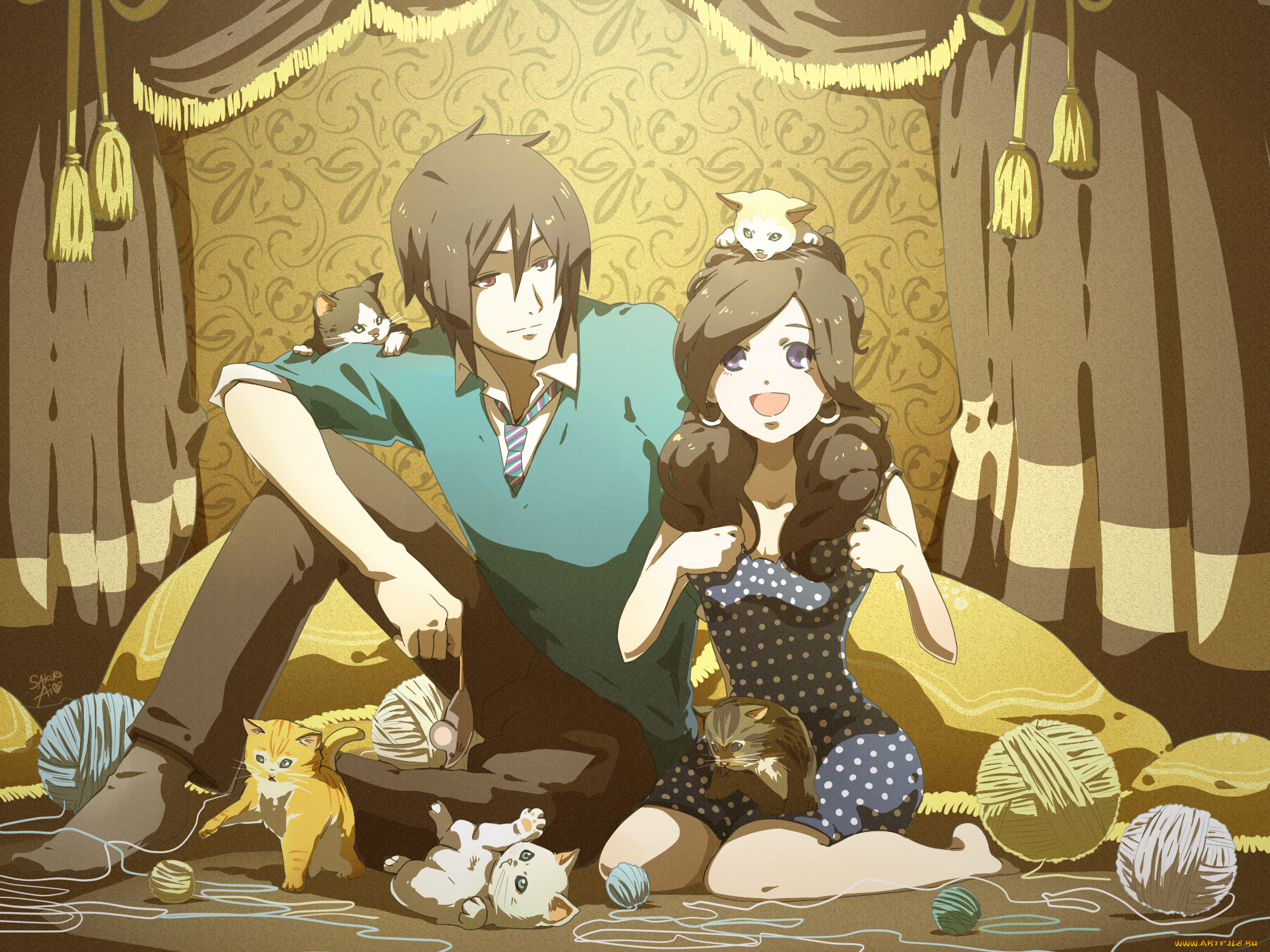 аниме, kuroshitsuji, девушка, себастьян, тёмный, дворецкий