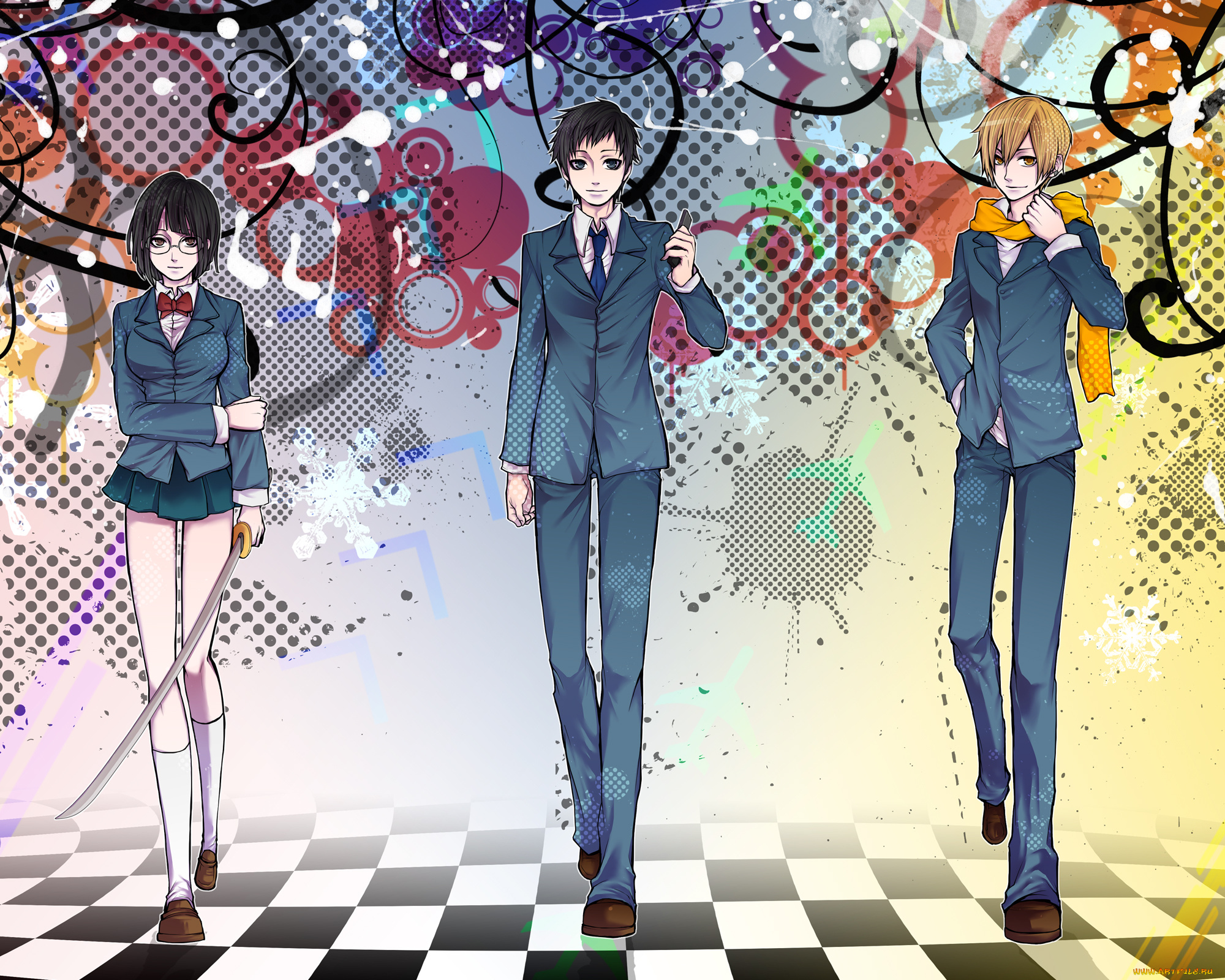 аниме, durarara, кида, анри, микадо