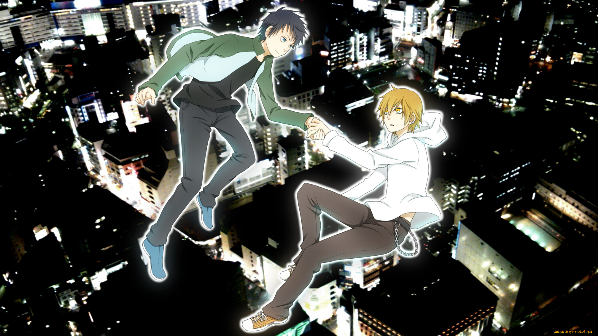 аниме, durarara, кида, город, микадо