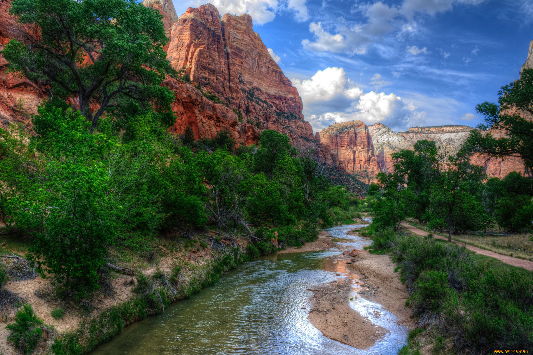 природа, реки, озера, река, лес, горы