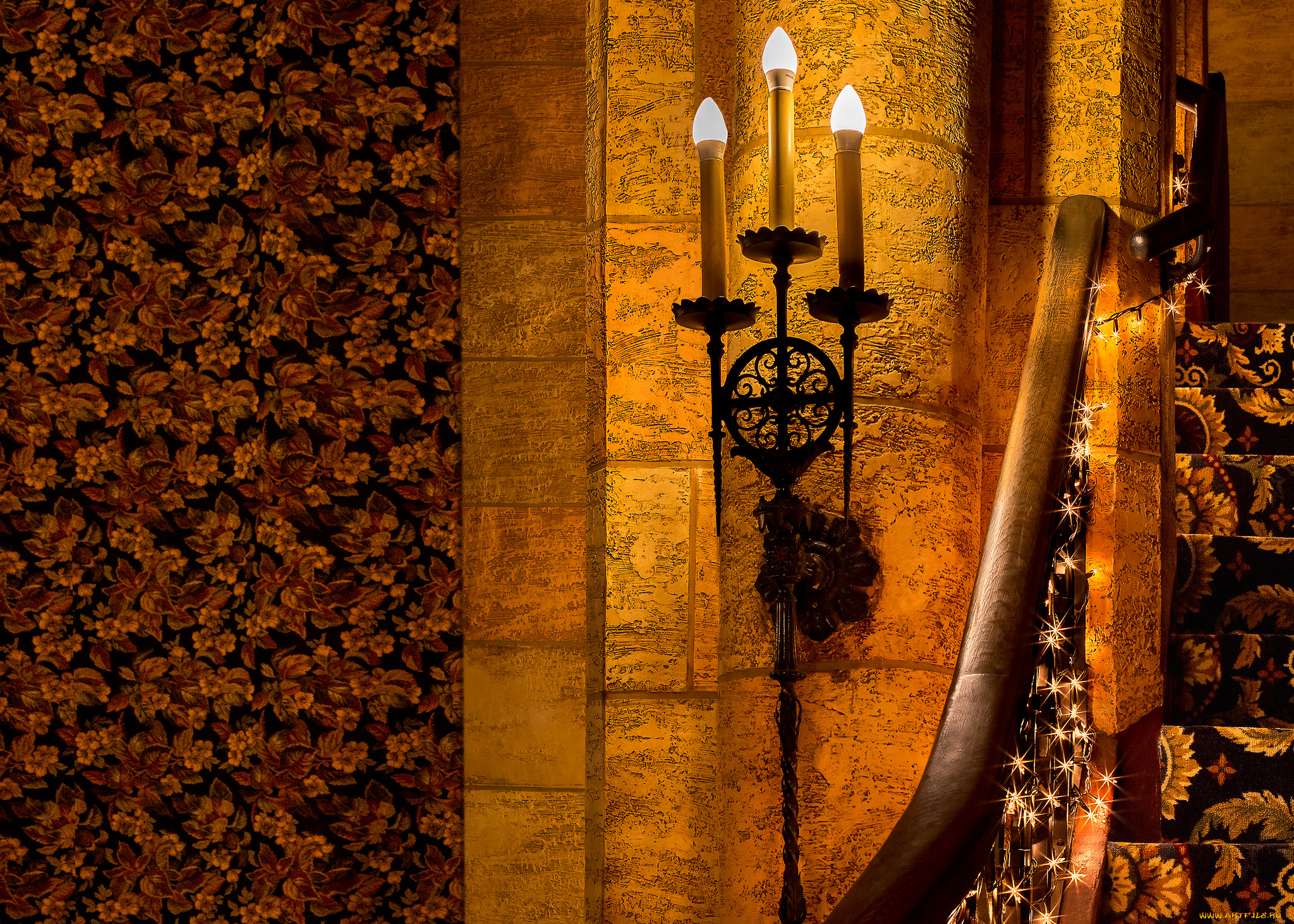 разное, осветительные, приборы, свет, светильник, стена, свечи