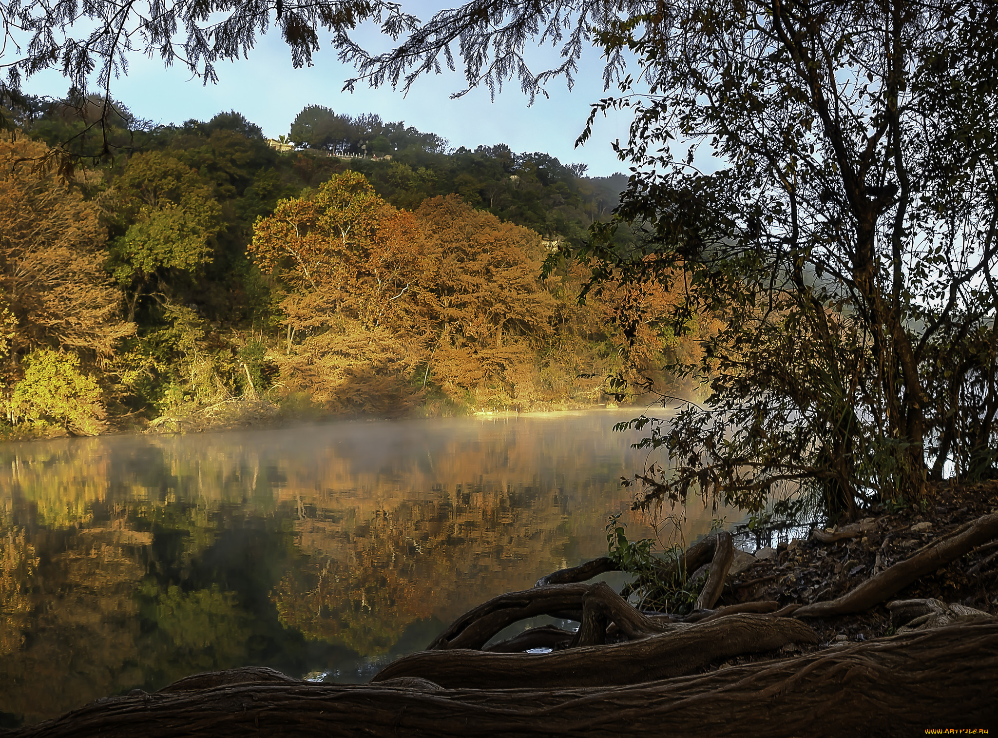 природа, реки, озера, осень