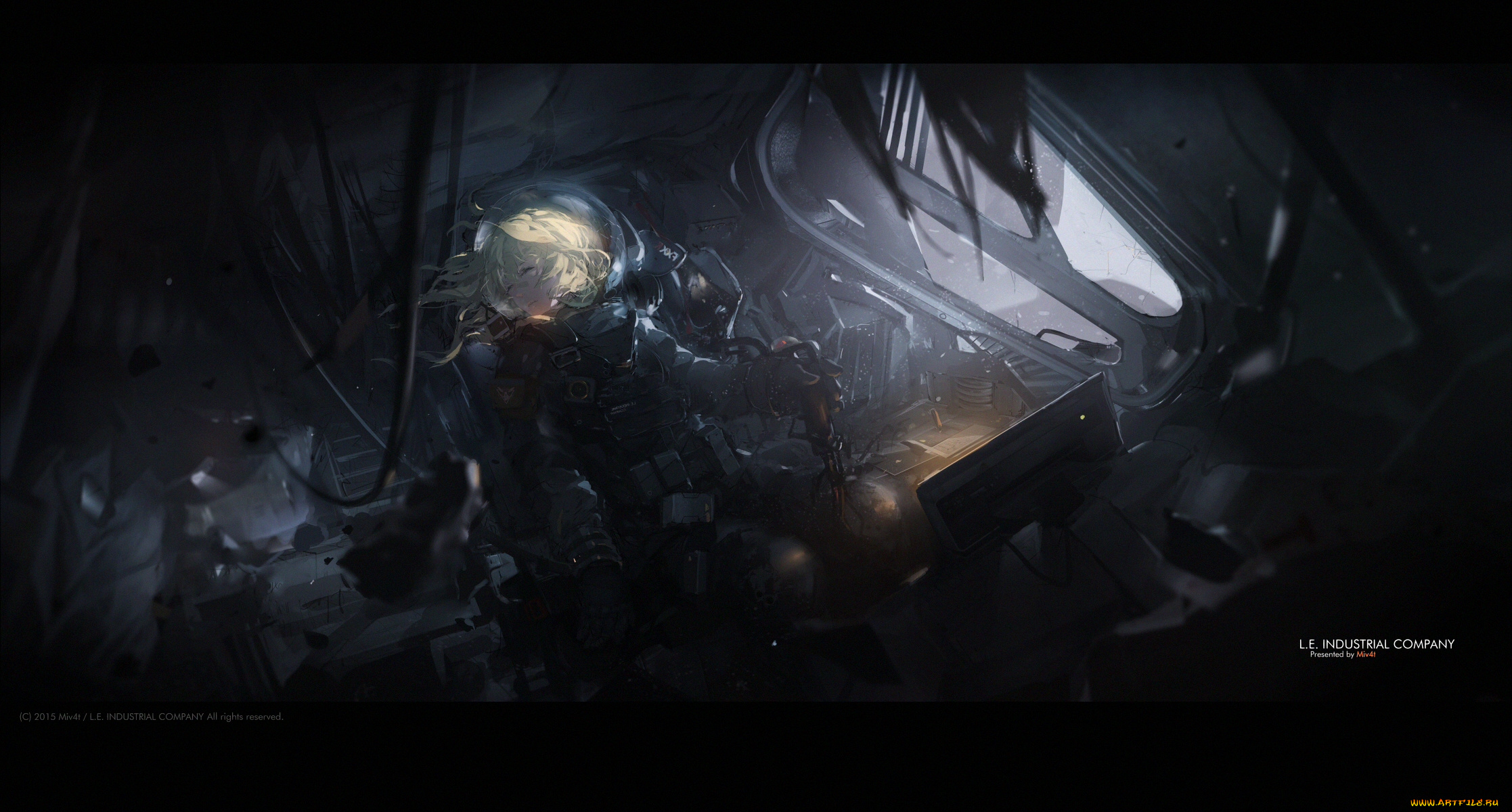 аниме, оружие, , техника, , технологии, девушка, корабль, арт, mivit