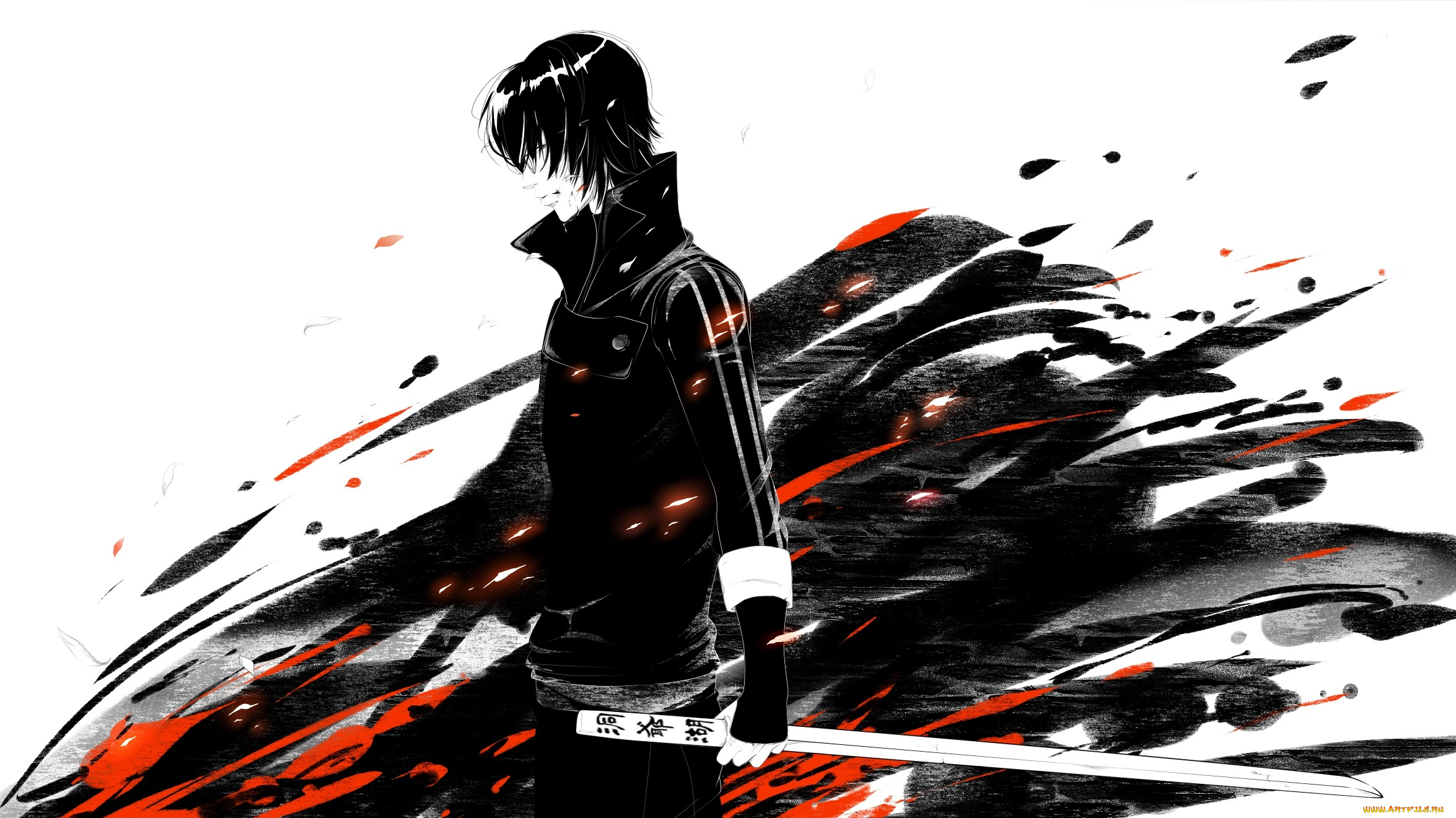 аниме, gintama, гинтама, парень, арт