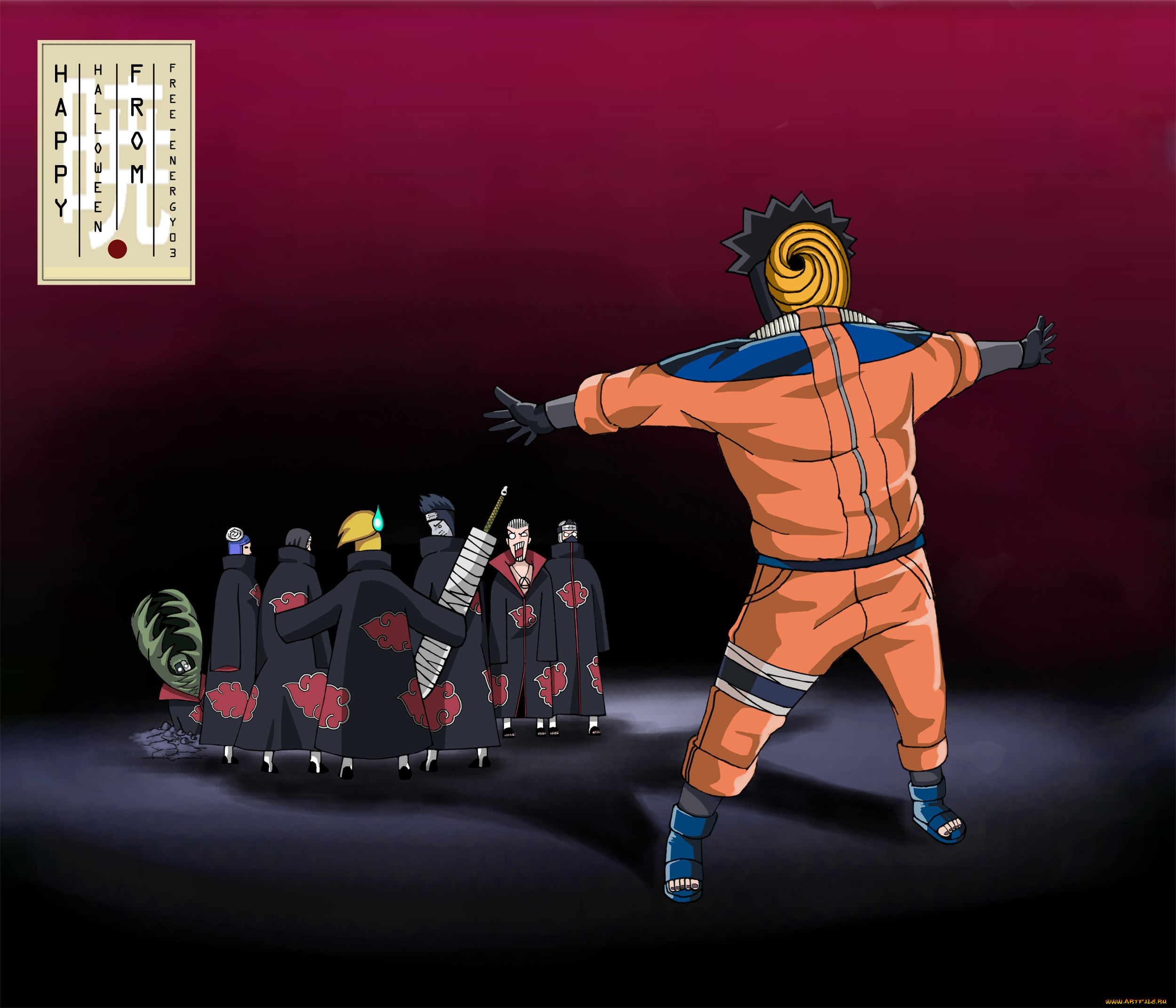 аниме, naruto, арт, прикол, акацки