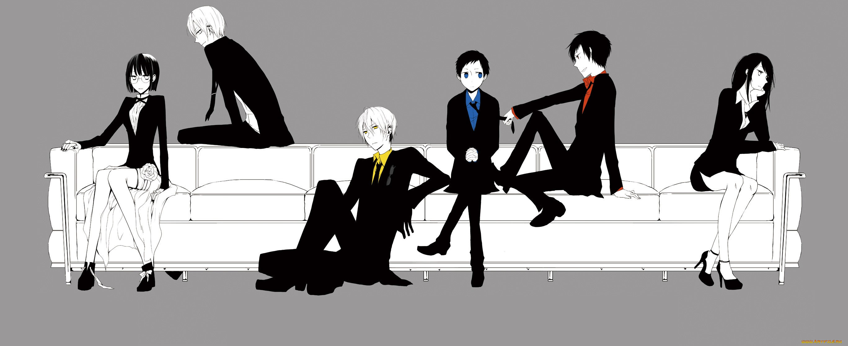 аниме, durarara, арт, персонажи, дюрара