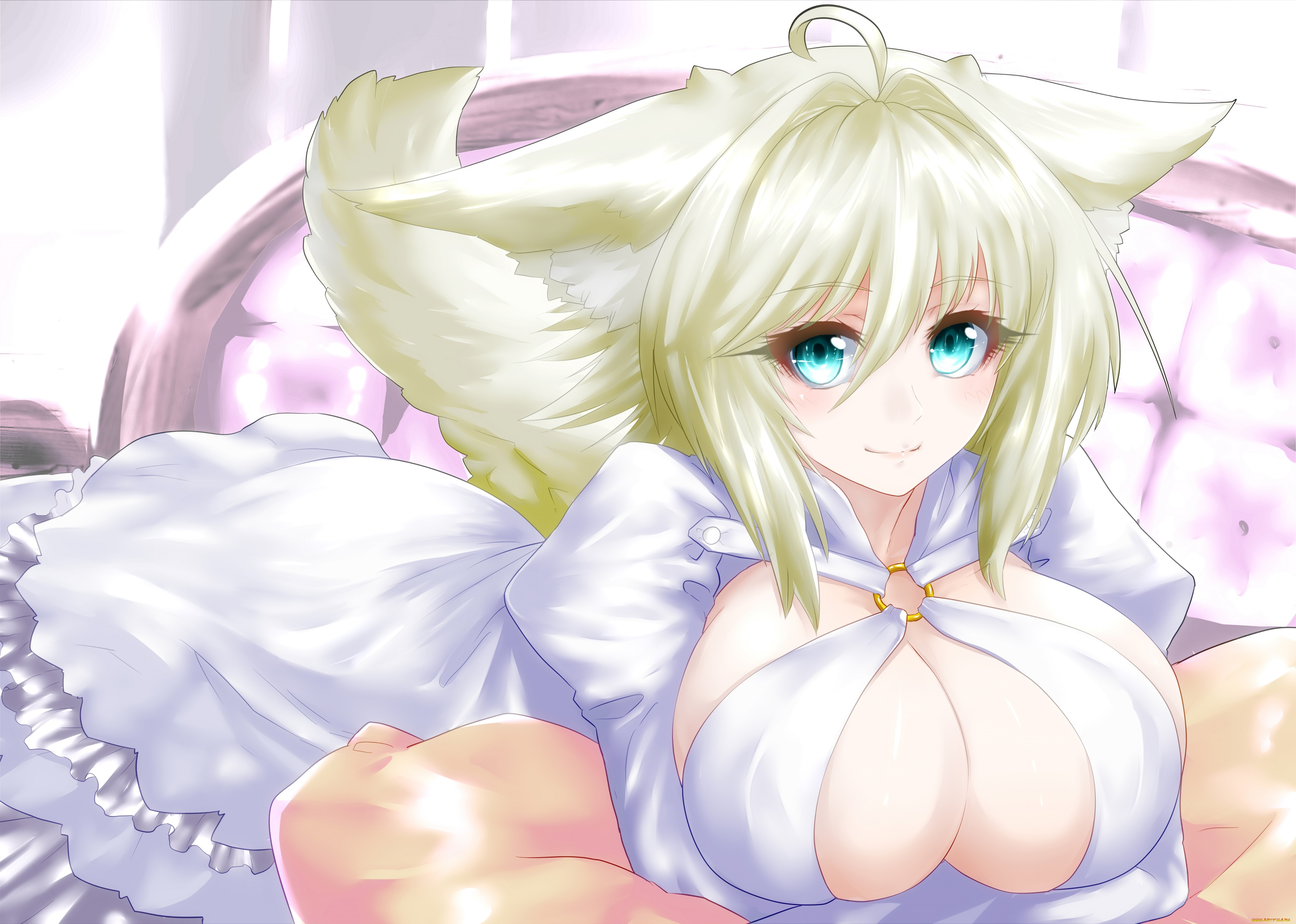 n, r, r, r, аниме, животные, , существа, арт, девушка, ушки