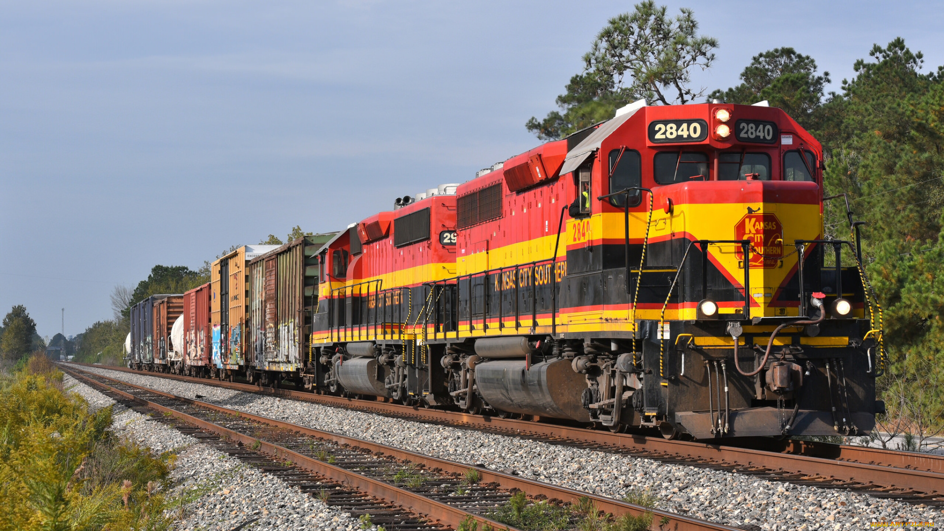 техника, поезда, локомотив, рельсы, состав