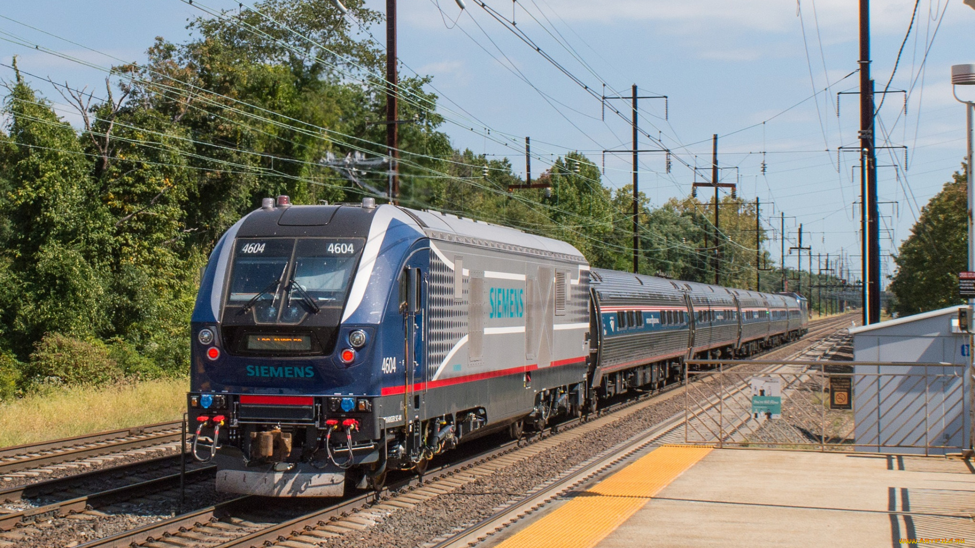 техника, поезда, локомотив, рельсы, состав