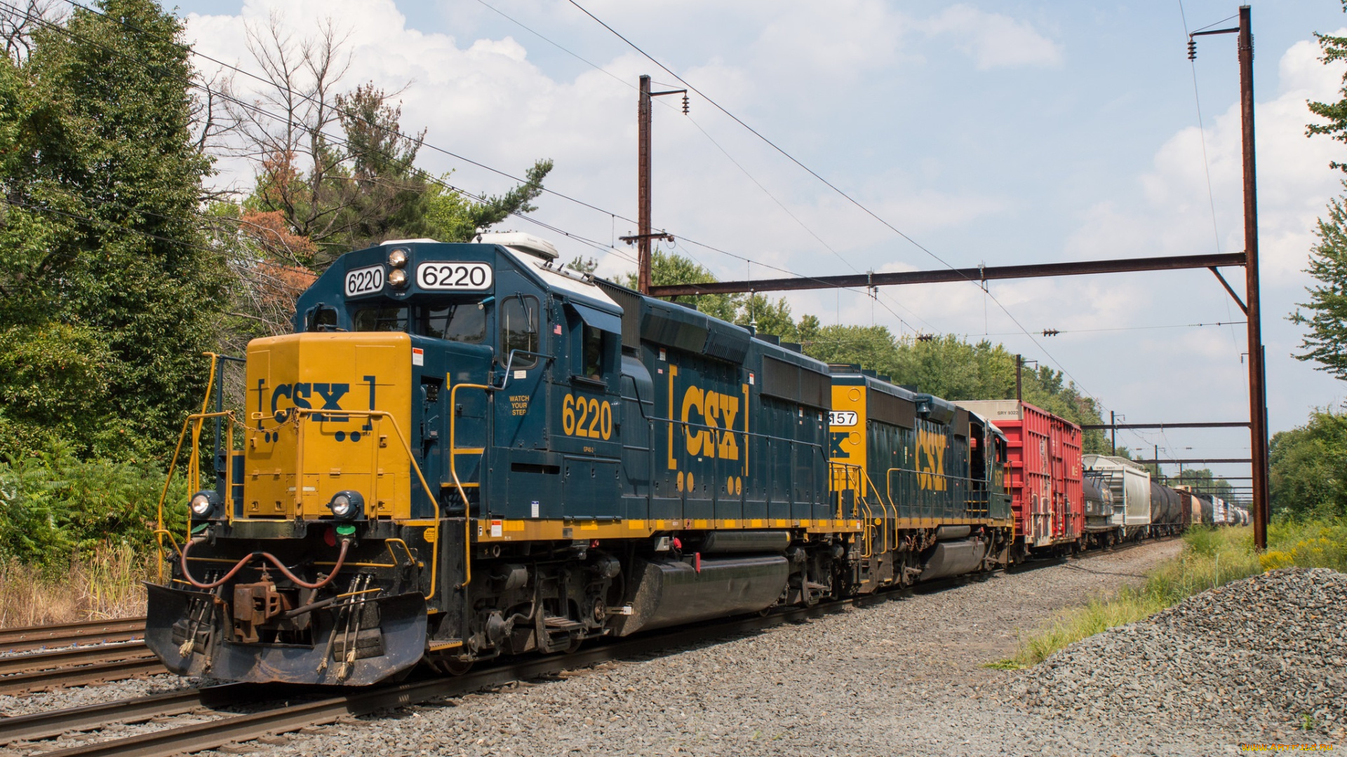 техника, поезда, локомотив, состав, рельсы