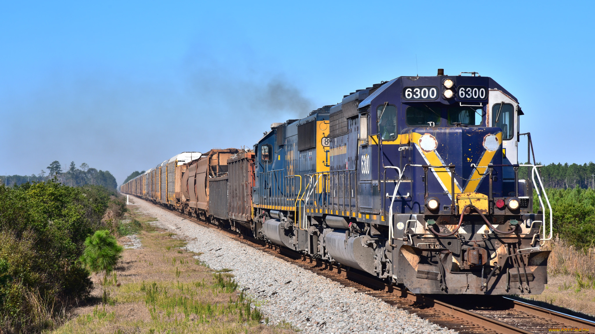 техника, поезда, состав, локомотив, рельсы