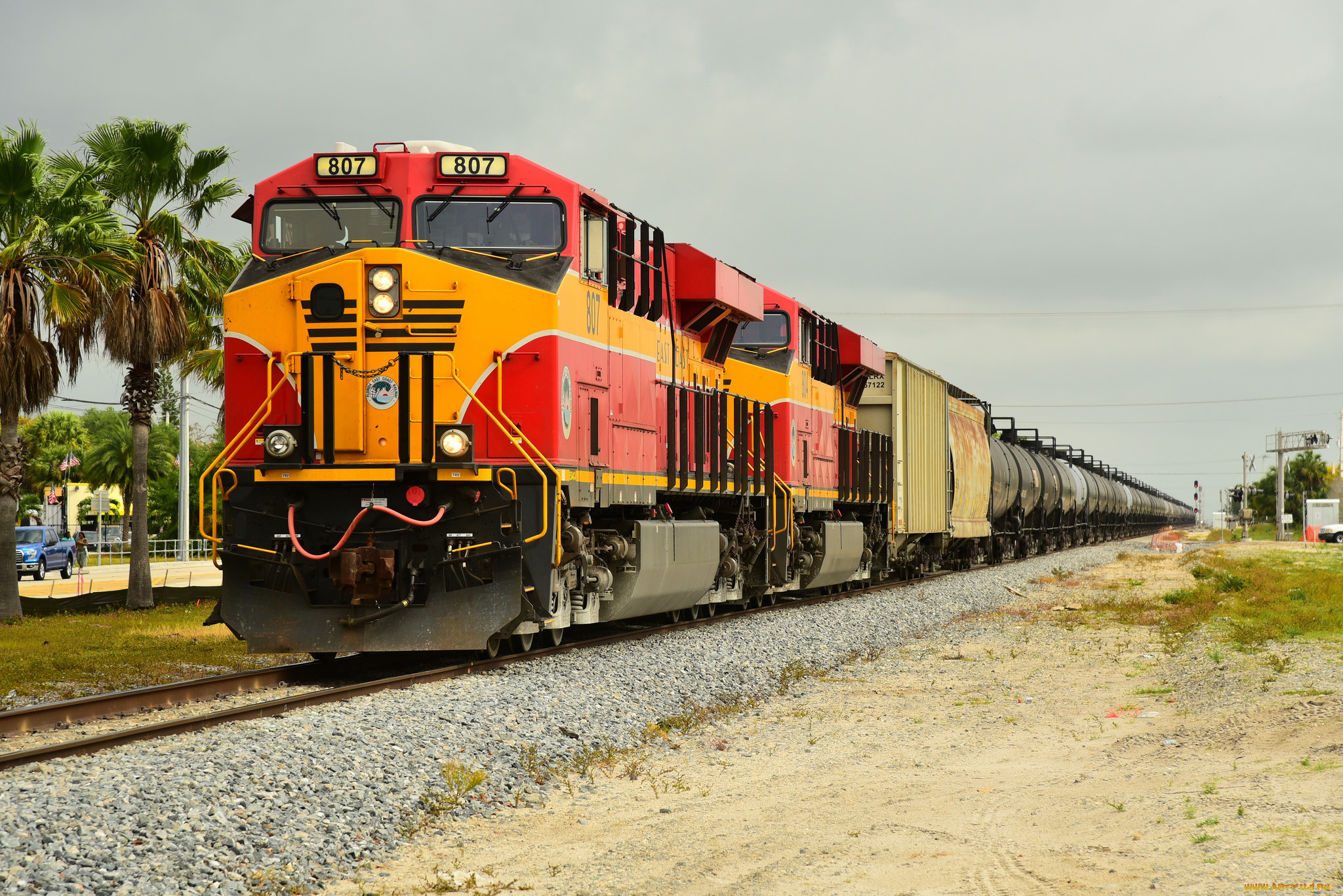 техника, поезда, рельсы, локомотив, состав