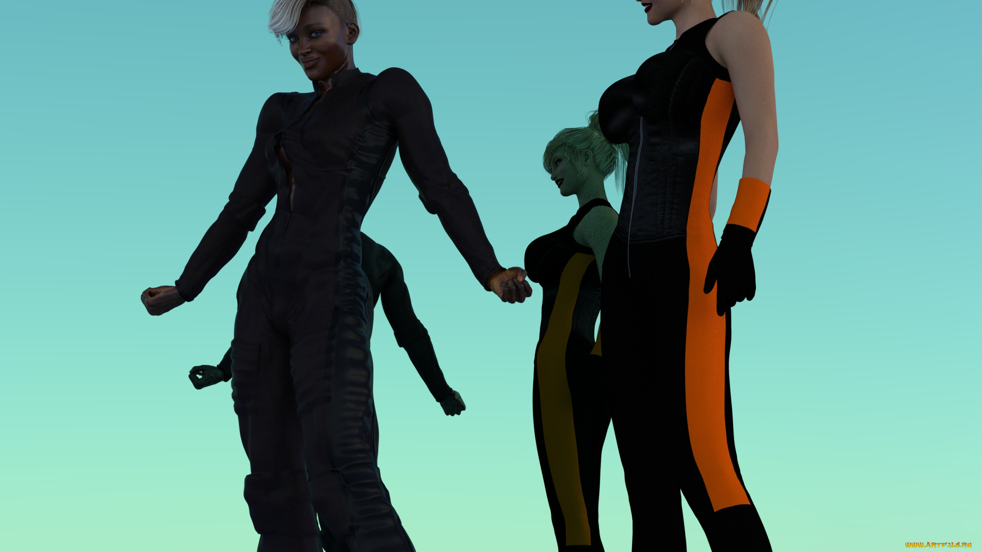 3д, графика, люди, , people, взгляд, девушки, фон