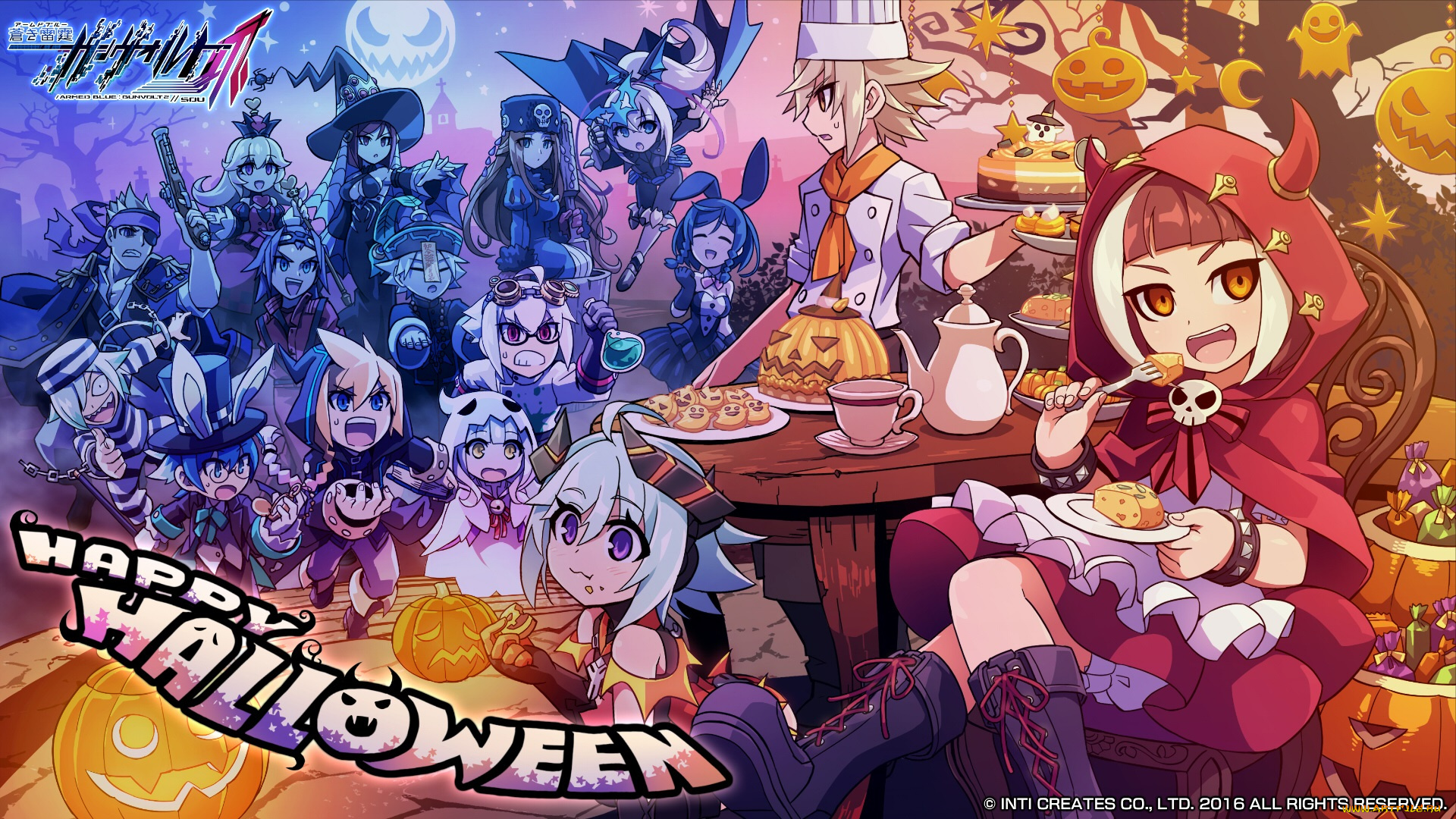 аниме, azure, striker, gunvolt, azure, striker, gunvolt