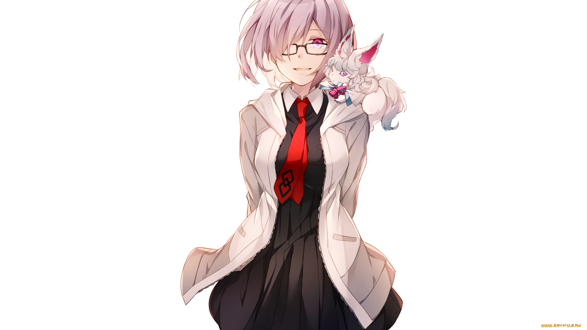 аниме, fate, stay, night, фон, взгляд, девушка