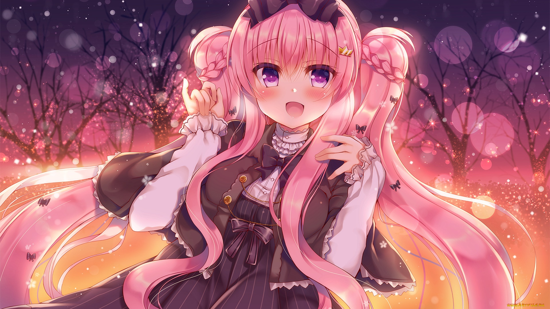 аниме, love, live, , school, idol, project, взгляд, девушка, фон