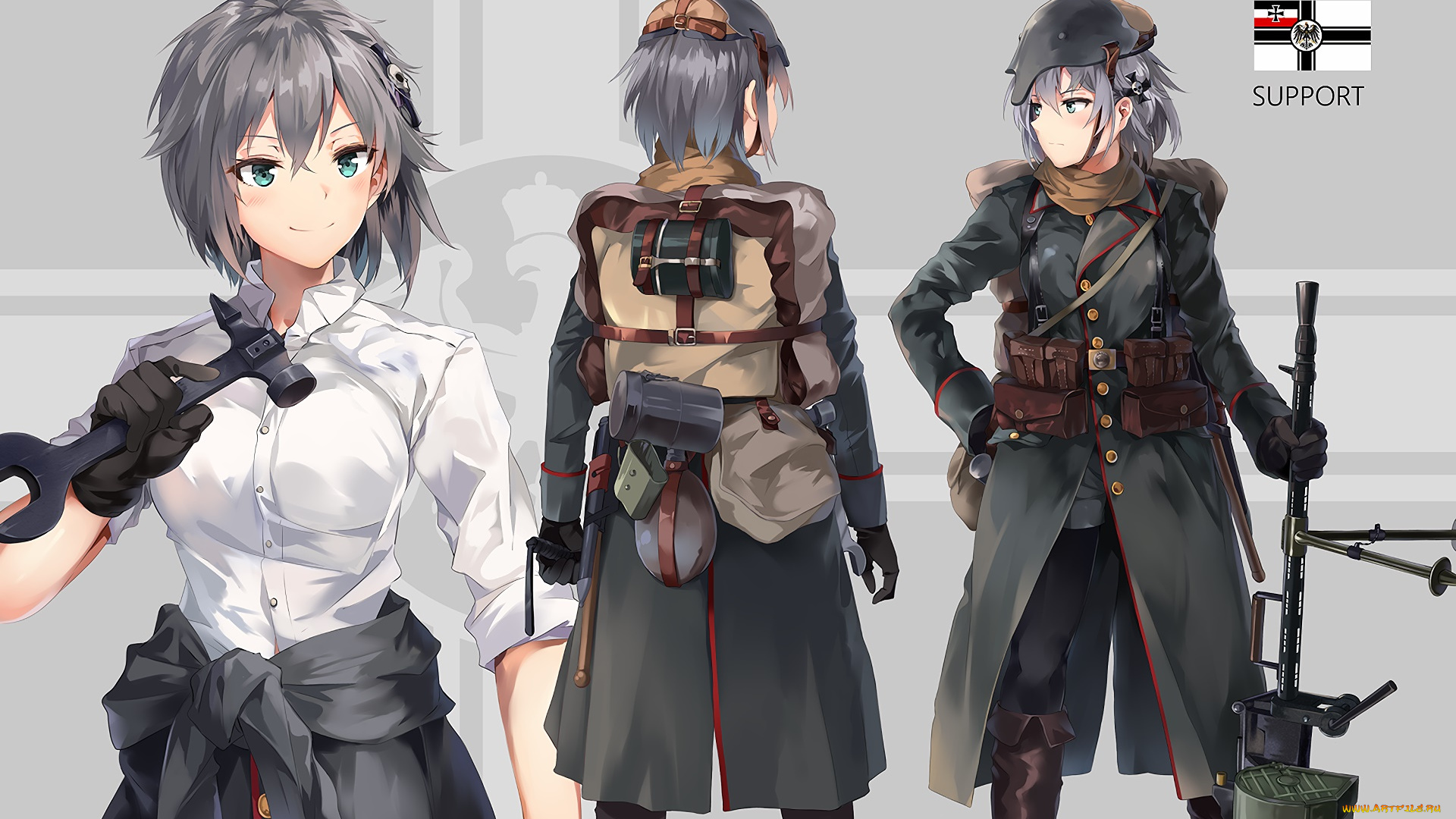 аниме, оружие, , техника, , технологии, фон, взгляд, девушки