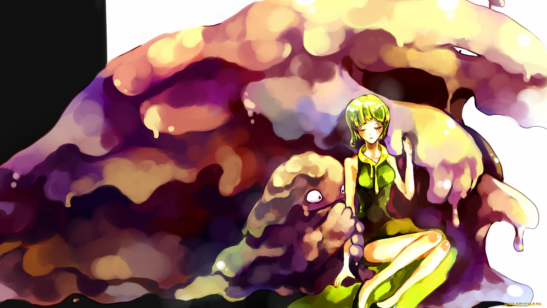 аниме, pokemon, грязь, монстр, тренер, muk, grimer