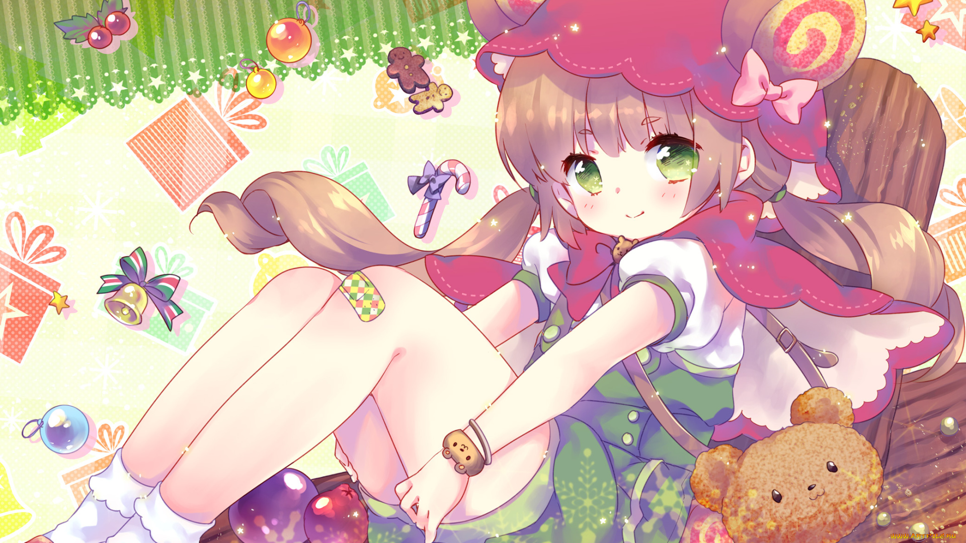 аниме, unknown, , другое, , девушка, взгляд, фон