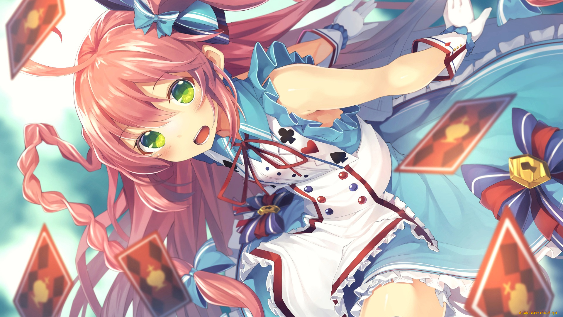 аниме, unknown, , другое, , взгляд, девушка, фон