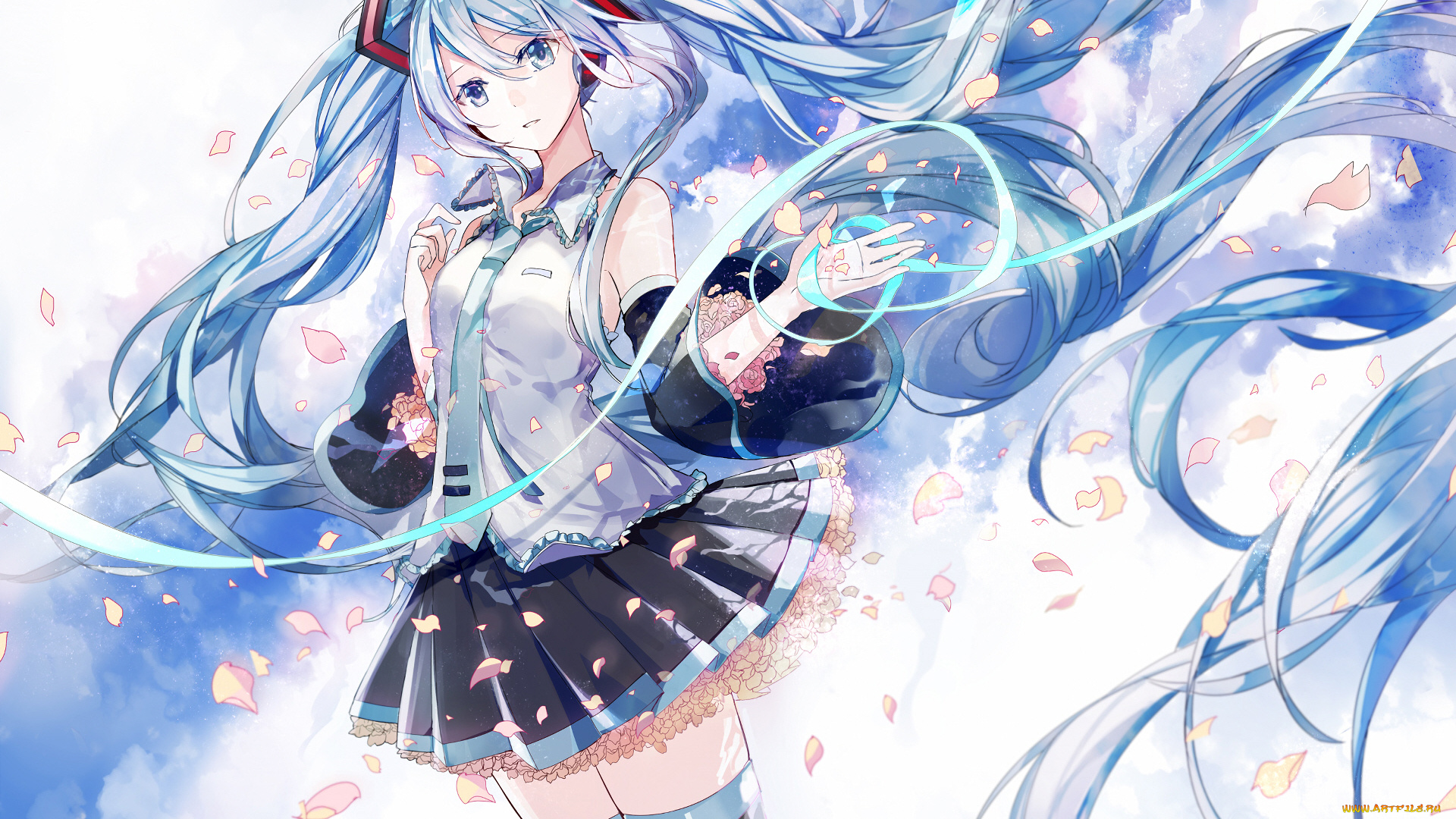 аниме, vocaloid, девушка