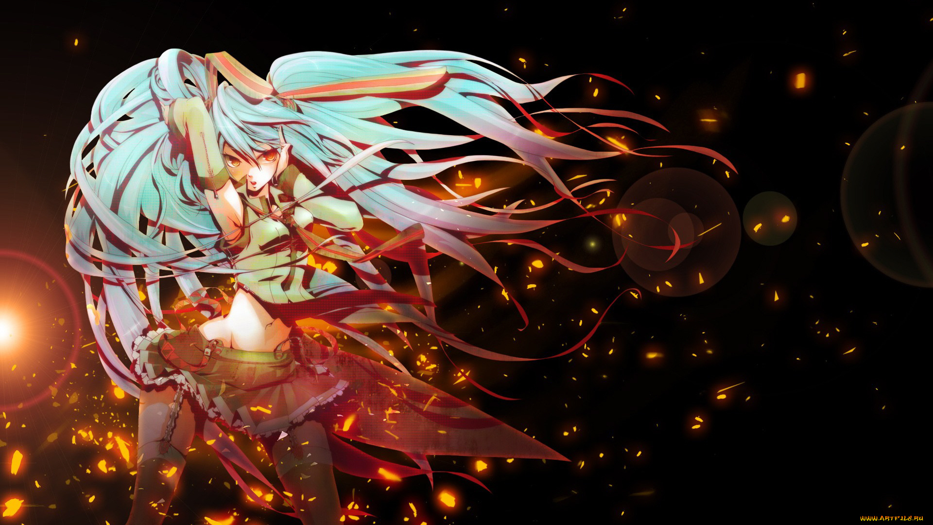 аниме, vocaloid, девушка