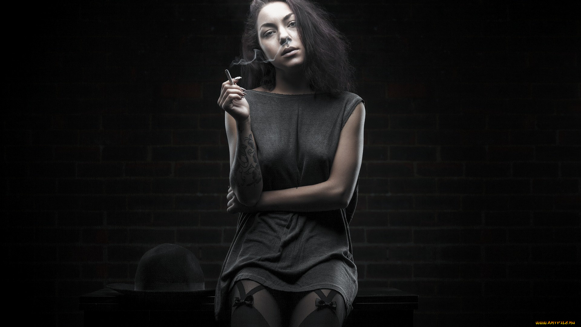 девушка, девушки, -unsort, , Черно-белые, обои, модель