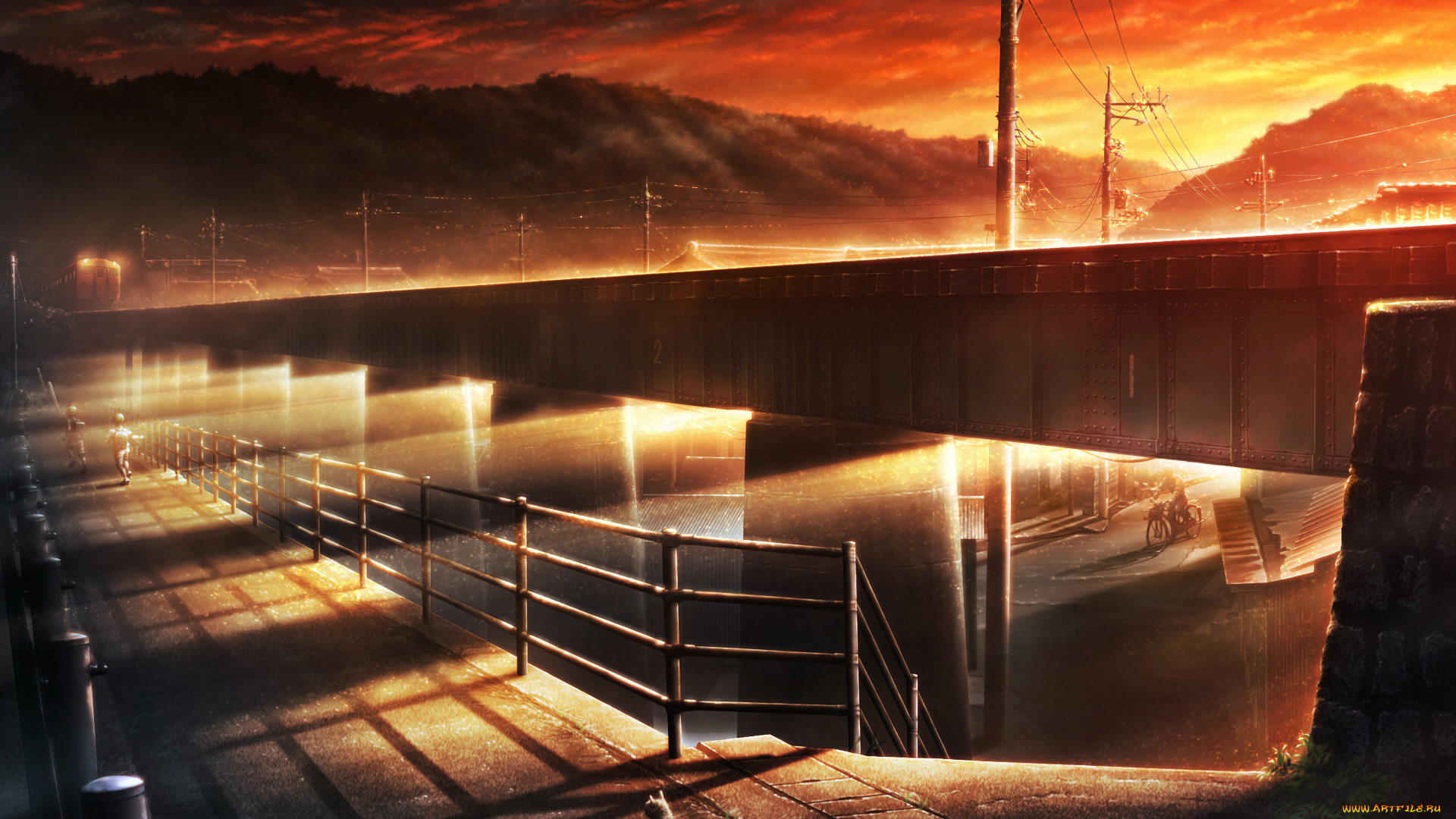 рисованное, города, город