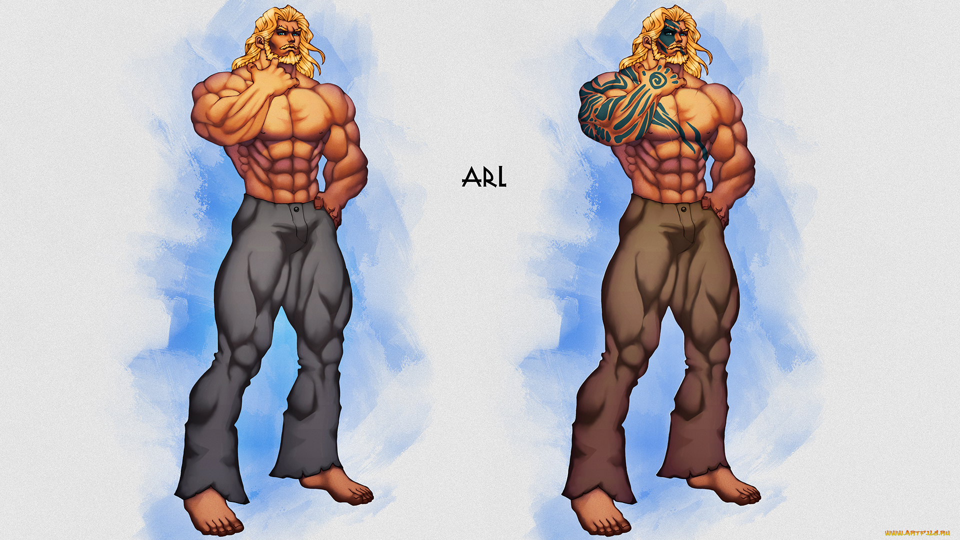 рисованное, комиксы, мужчина, фон, тату