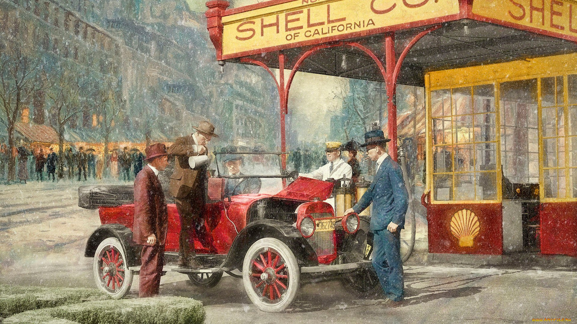 рисованное, живопись, bob, kramer, the, shell, station