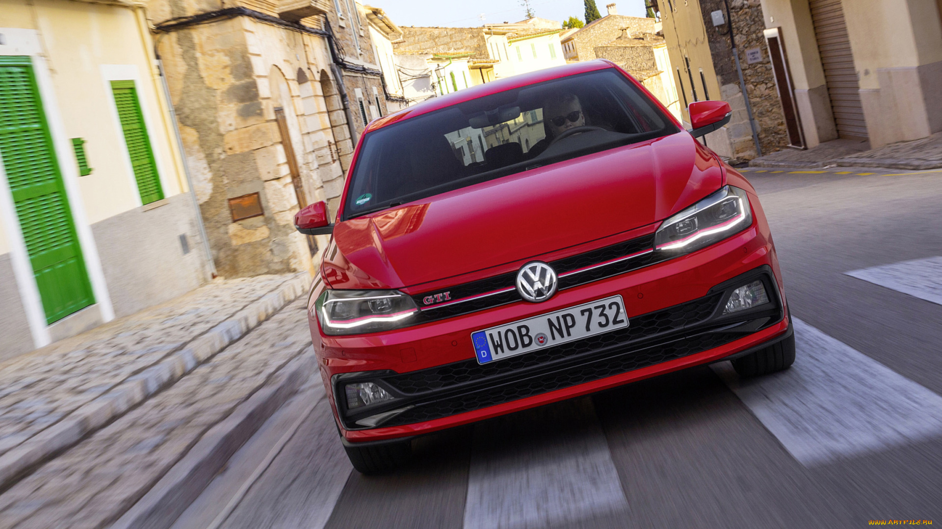 volkswagen, polo, gti, 2018, автомобили, volkswagen, polo, gti, 2018, красный