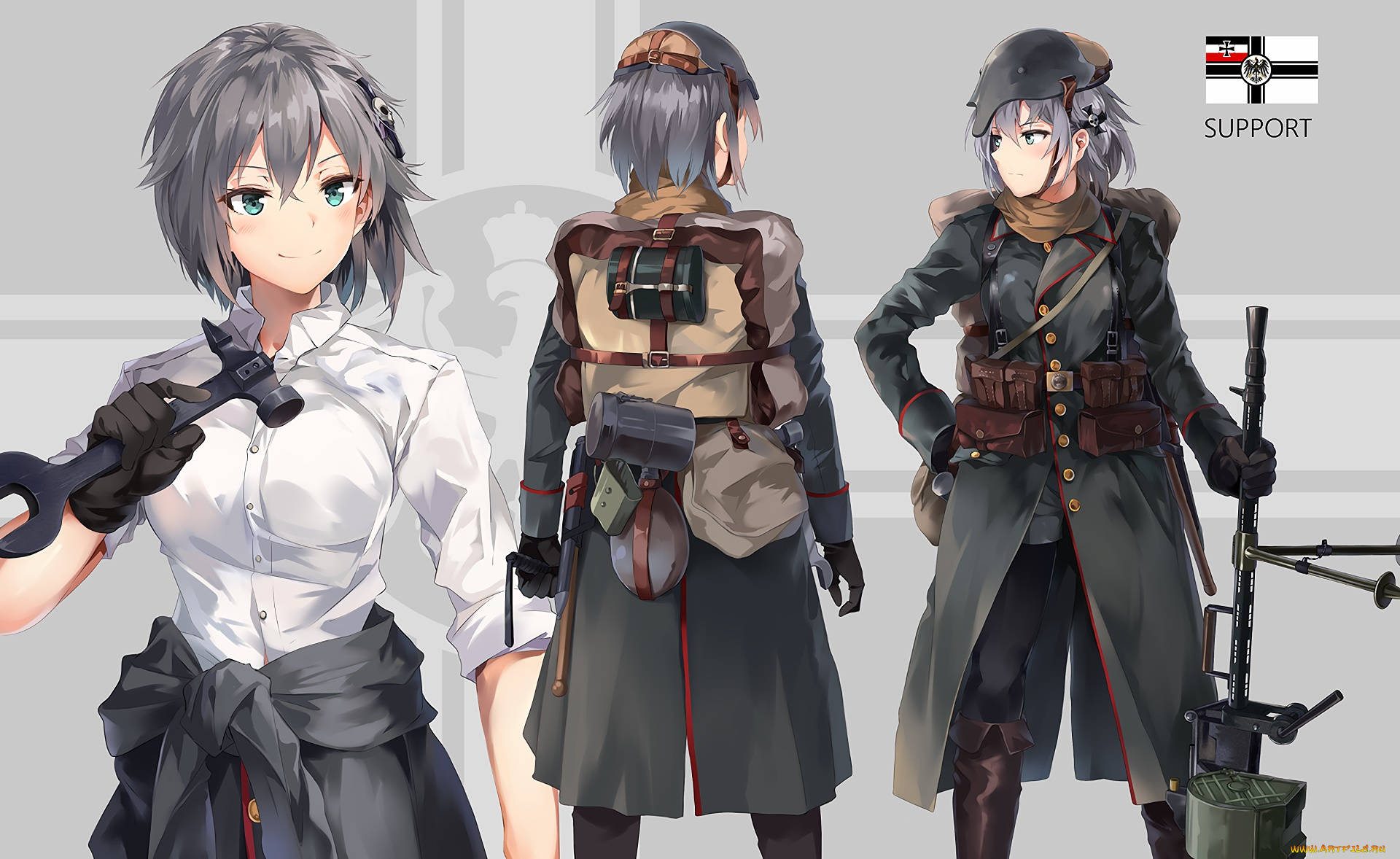 аниме, оружие, , техника, , технологии, фон, взгляд, девушки