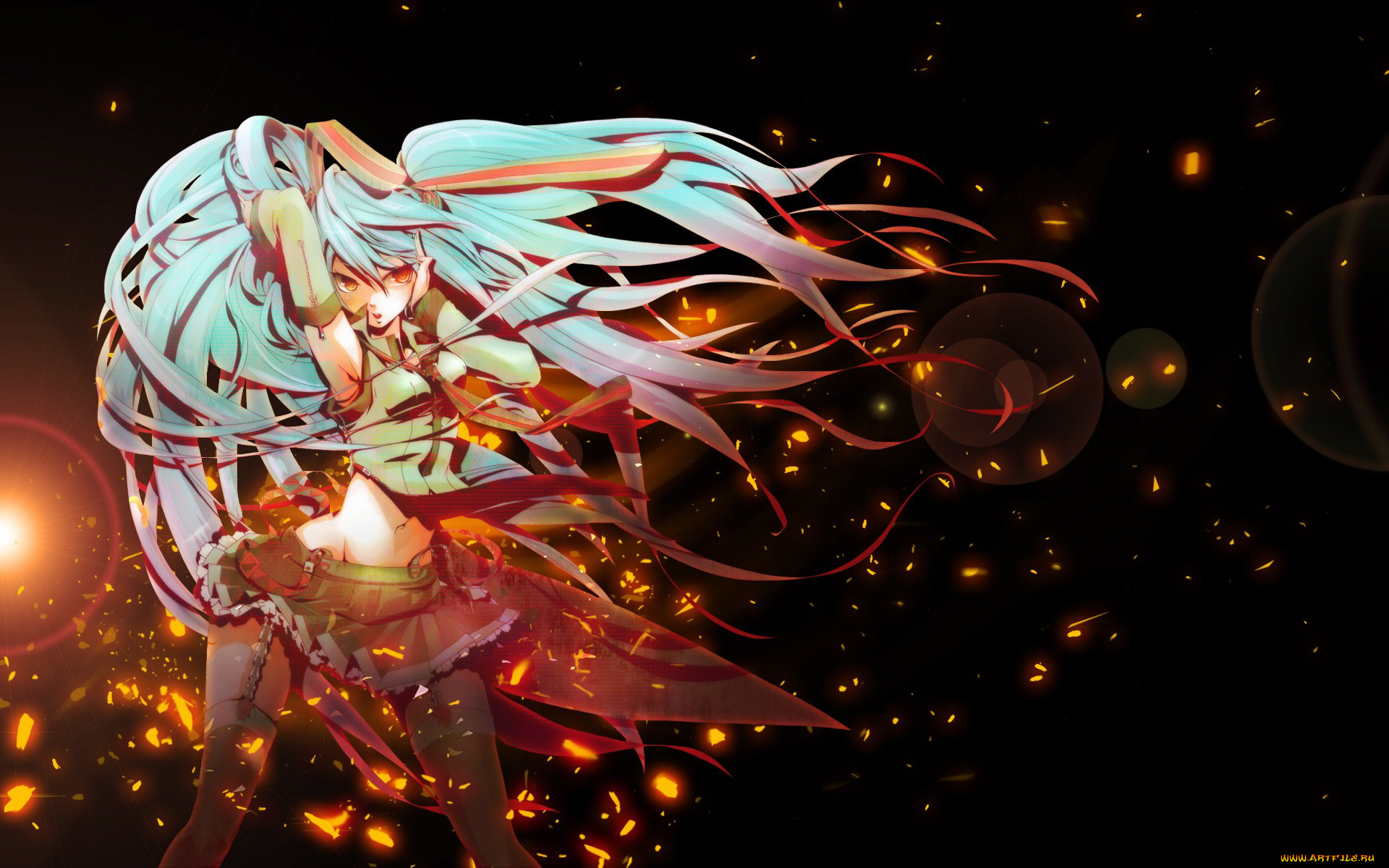 аниме, vocaloid, девушка