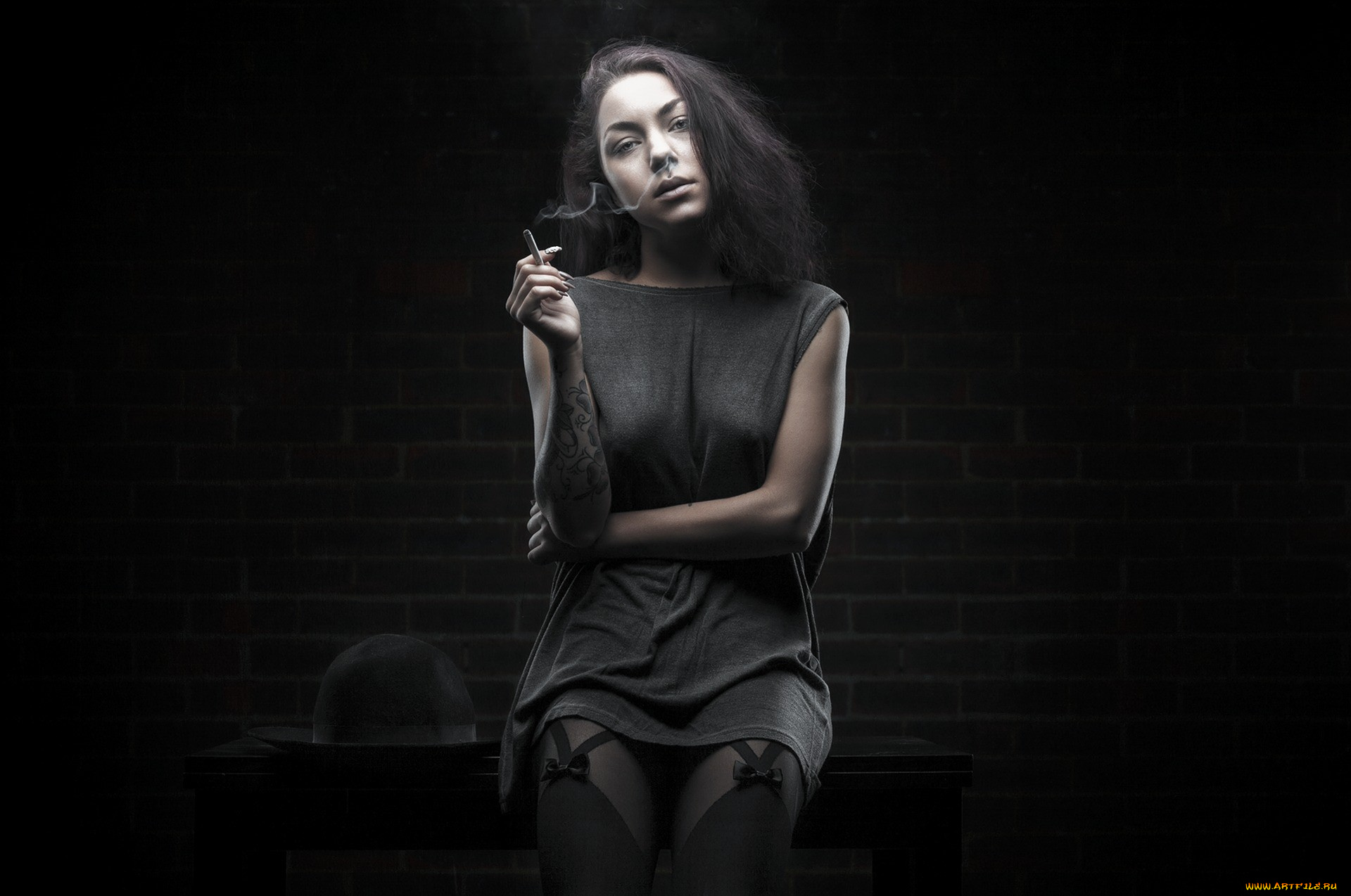 девушка, девушки, -unsort, , Черно-белые, обои, модель