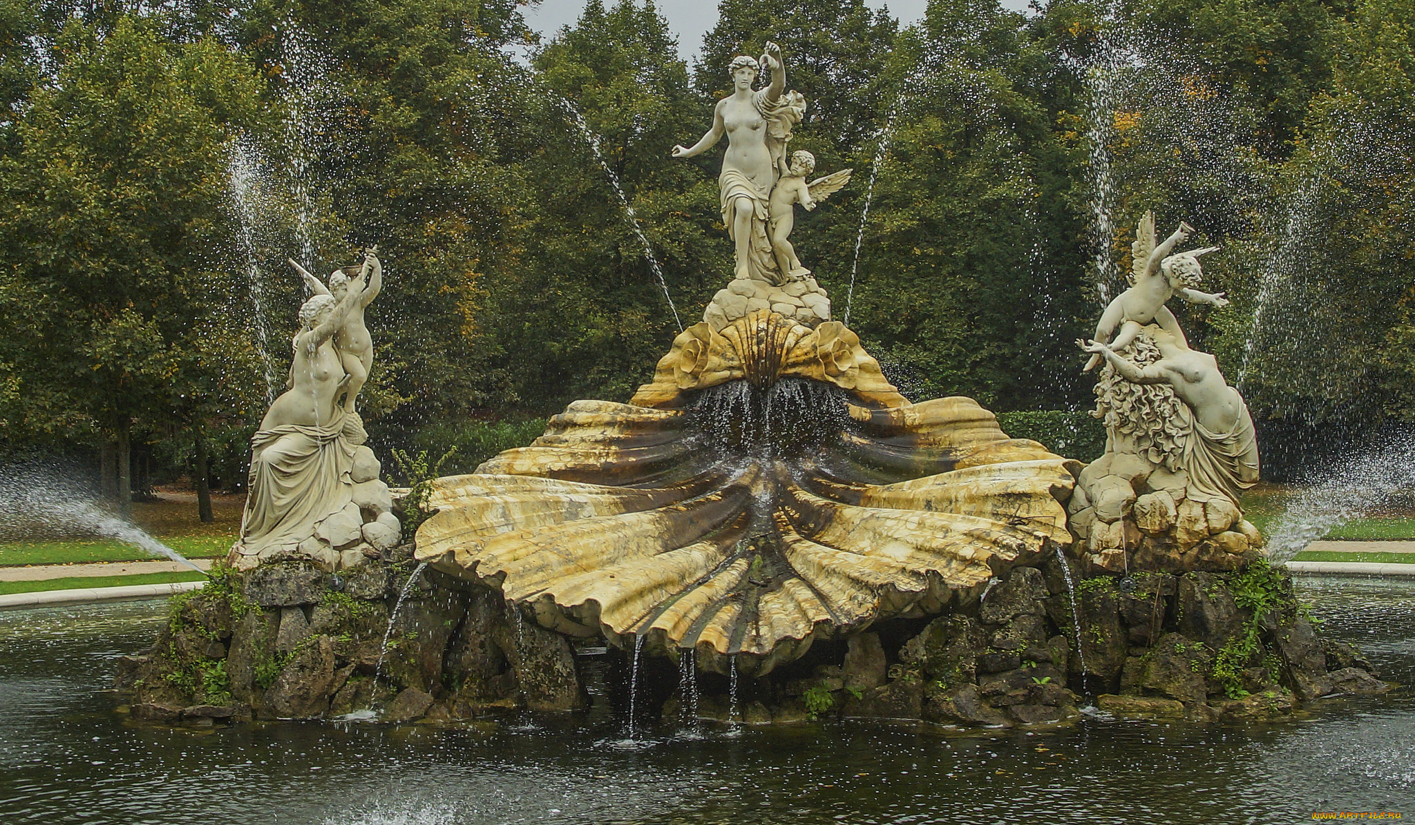 города, -, фонтаны, простор