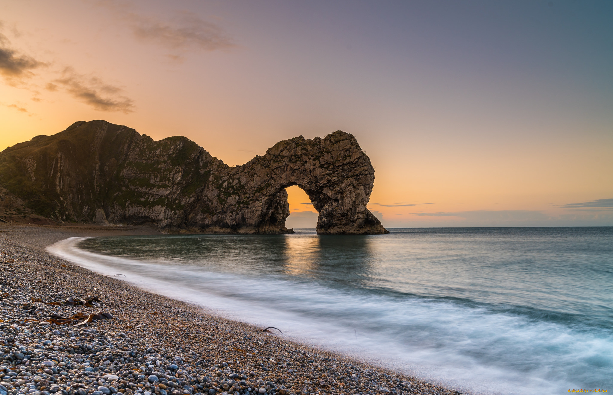 природа, побережье, простор