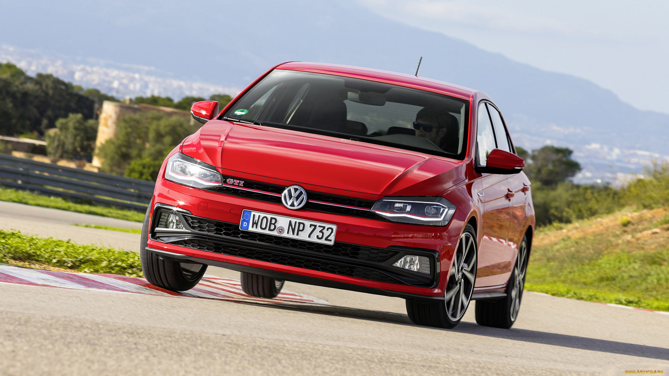 volkswagen, polo, gti, 2018, автомобили, volkswagen, polo, красный, 2018, gti