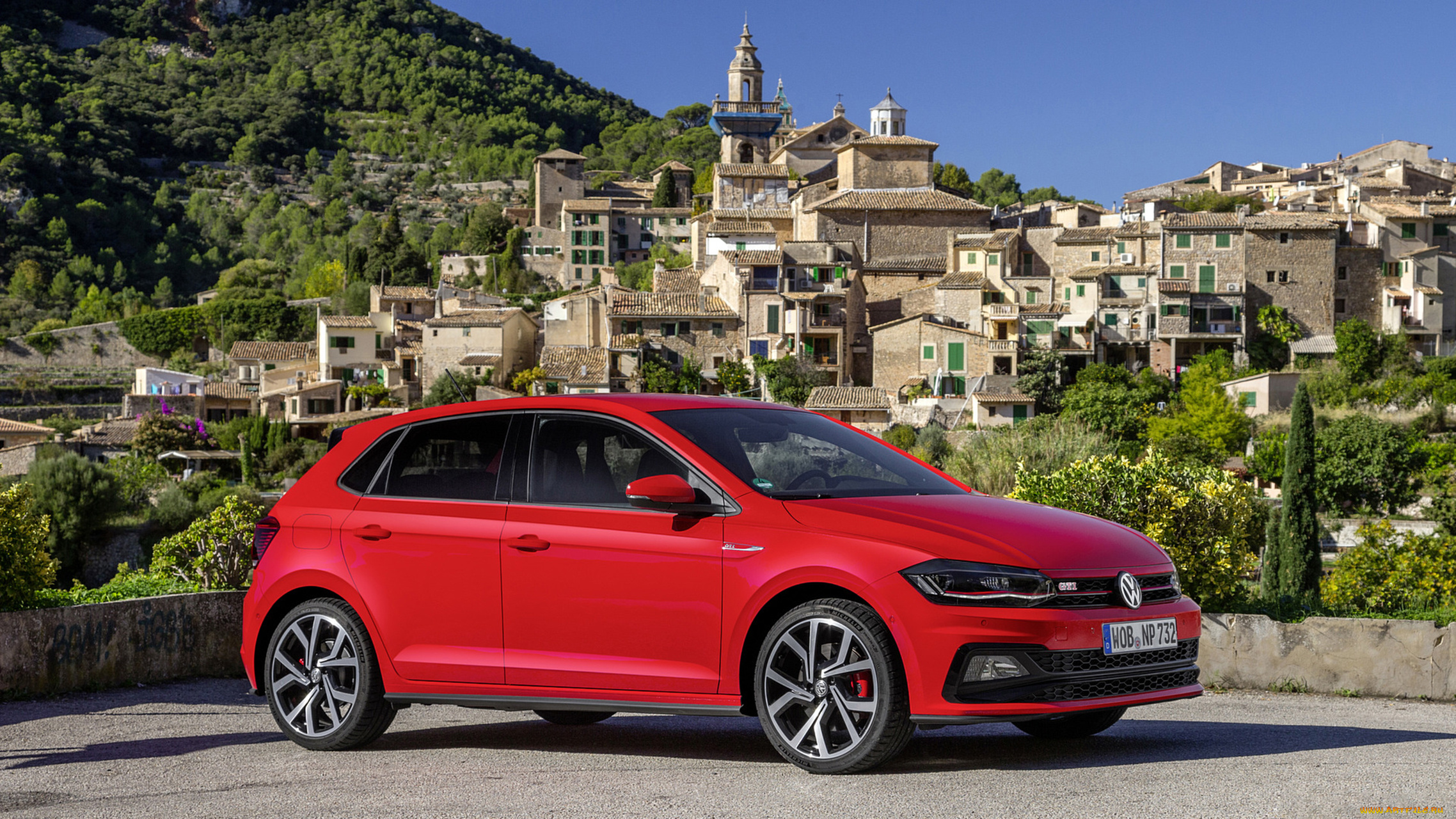 volkswagen, polo, gti, 2018, автомобили, volkswagen, 2018, gti, polo, красный