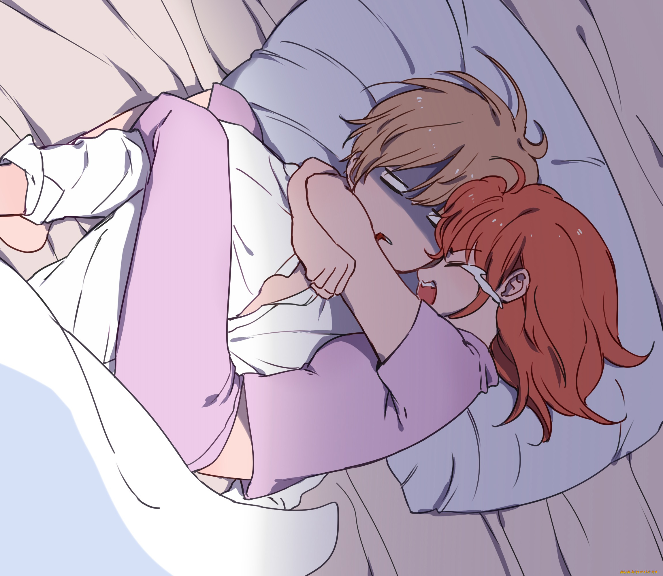 аниме, gintama, двое