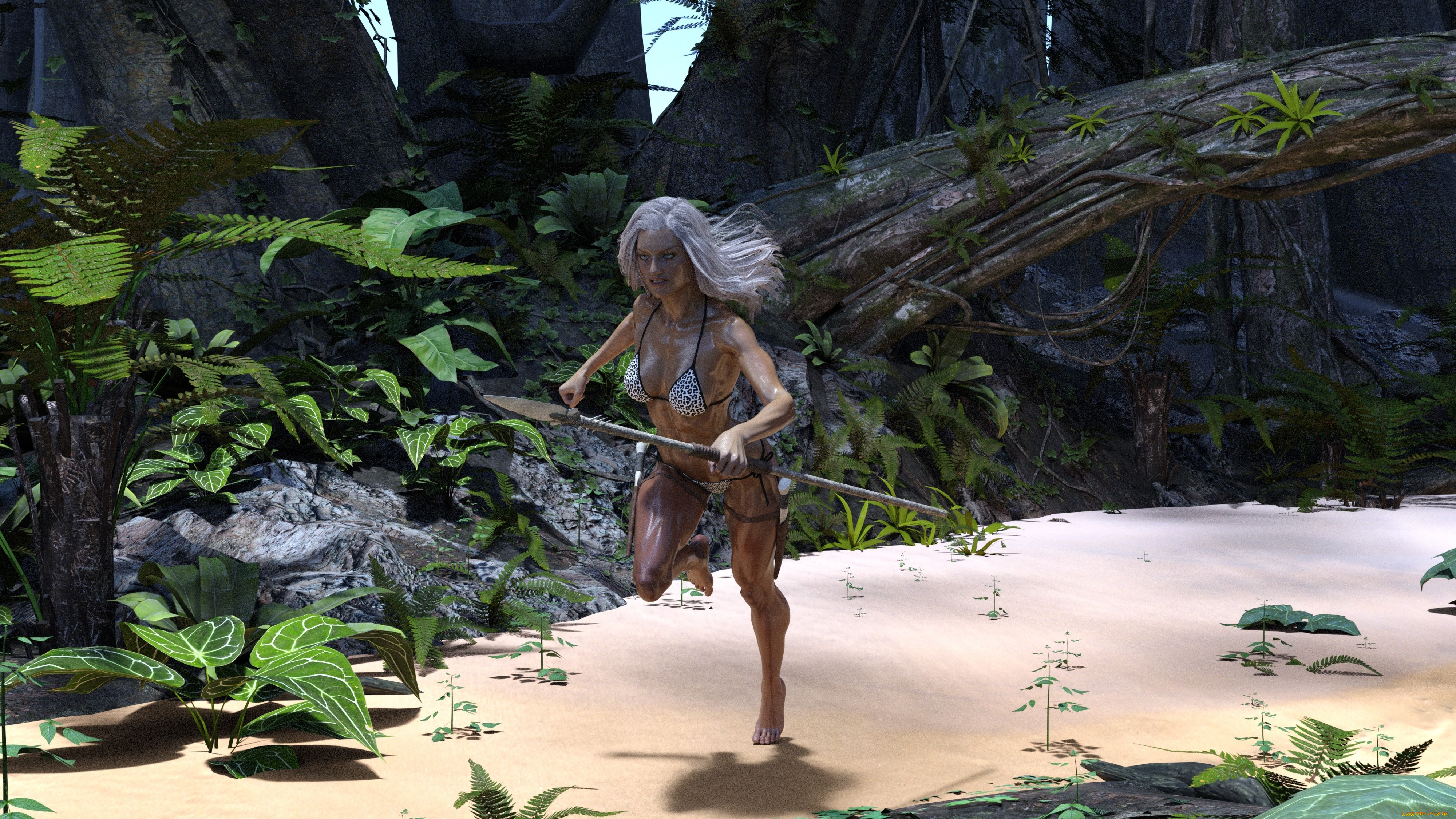 3д, графика, фантазия, , fantasy, фон, взгляд, девушка